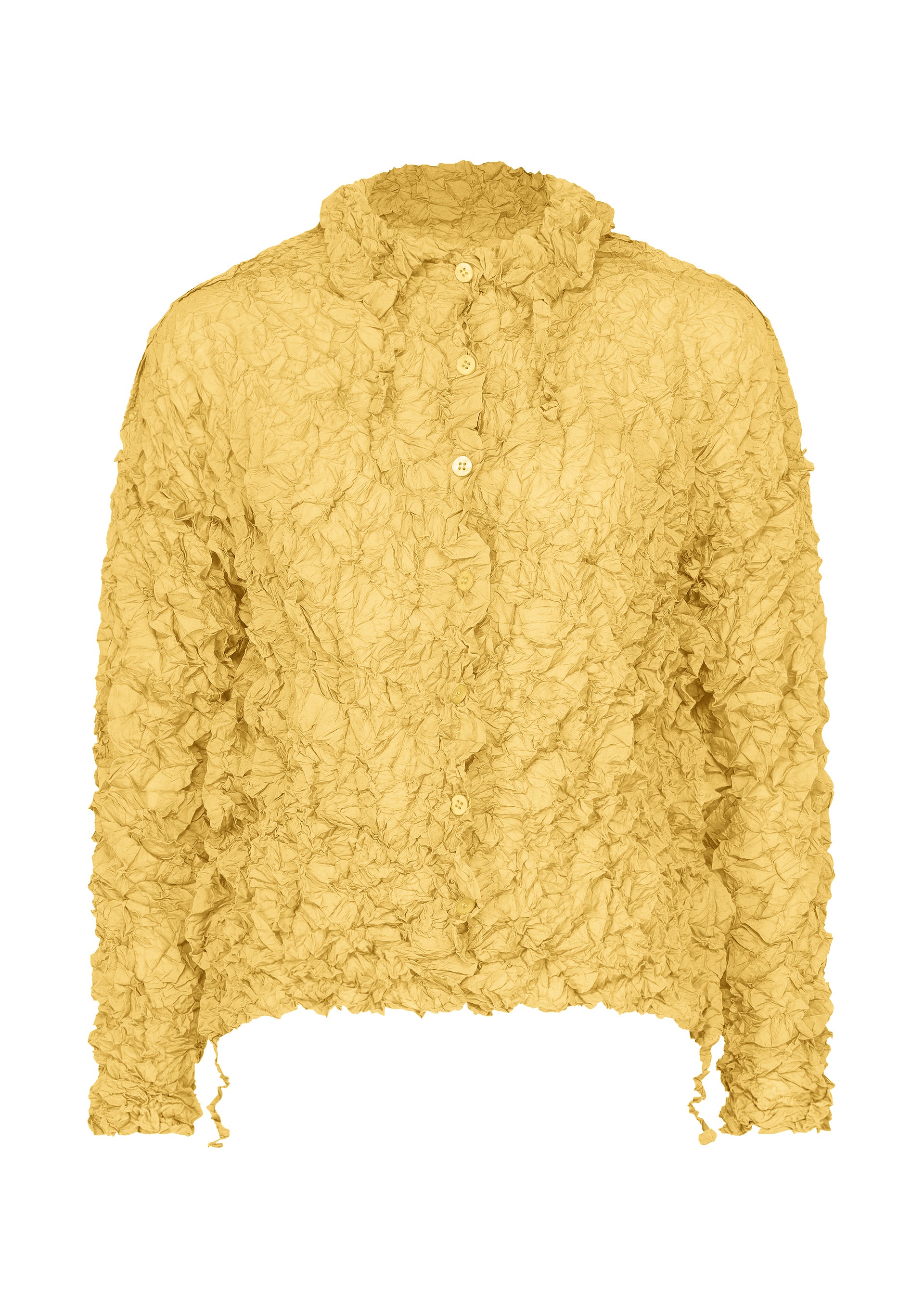 Issey Miyake Meringue Top dámský kardigan taupe řasený