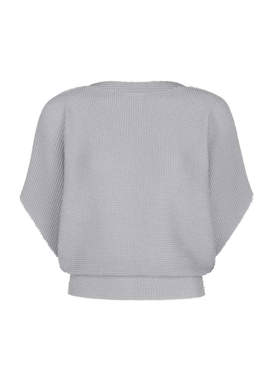 me Issey Miyake Tower Knit top šedý stretch plisé