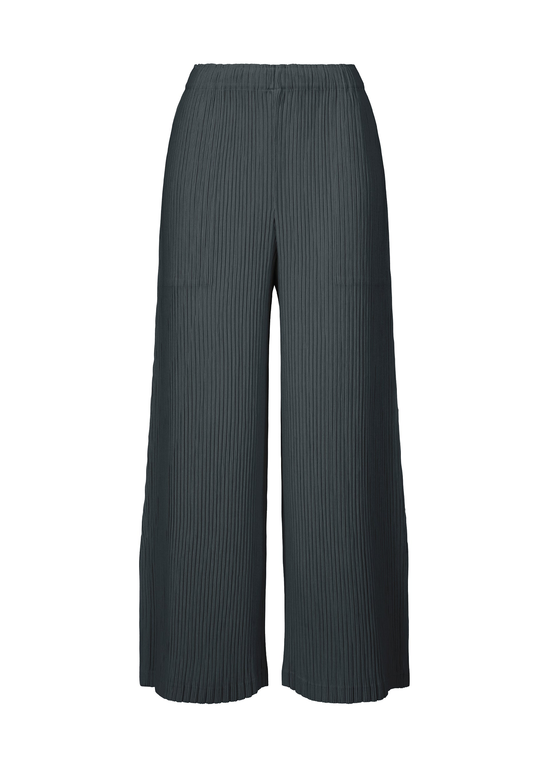 Issey Miyake Hatching Bottoms kalhoty černé plisé