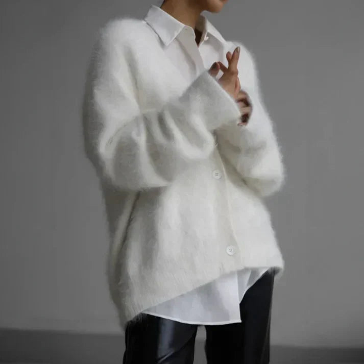 Norielle oversize svetr s výstřihem do V hebký