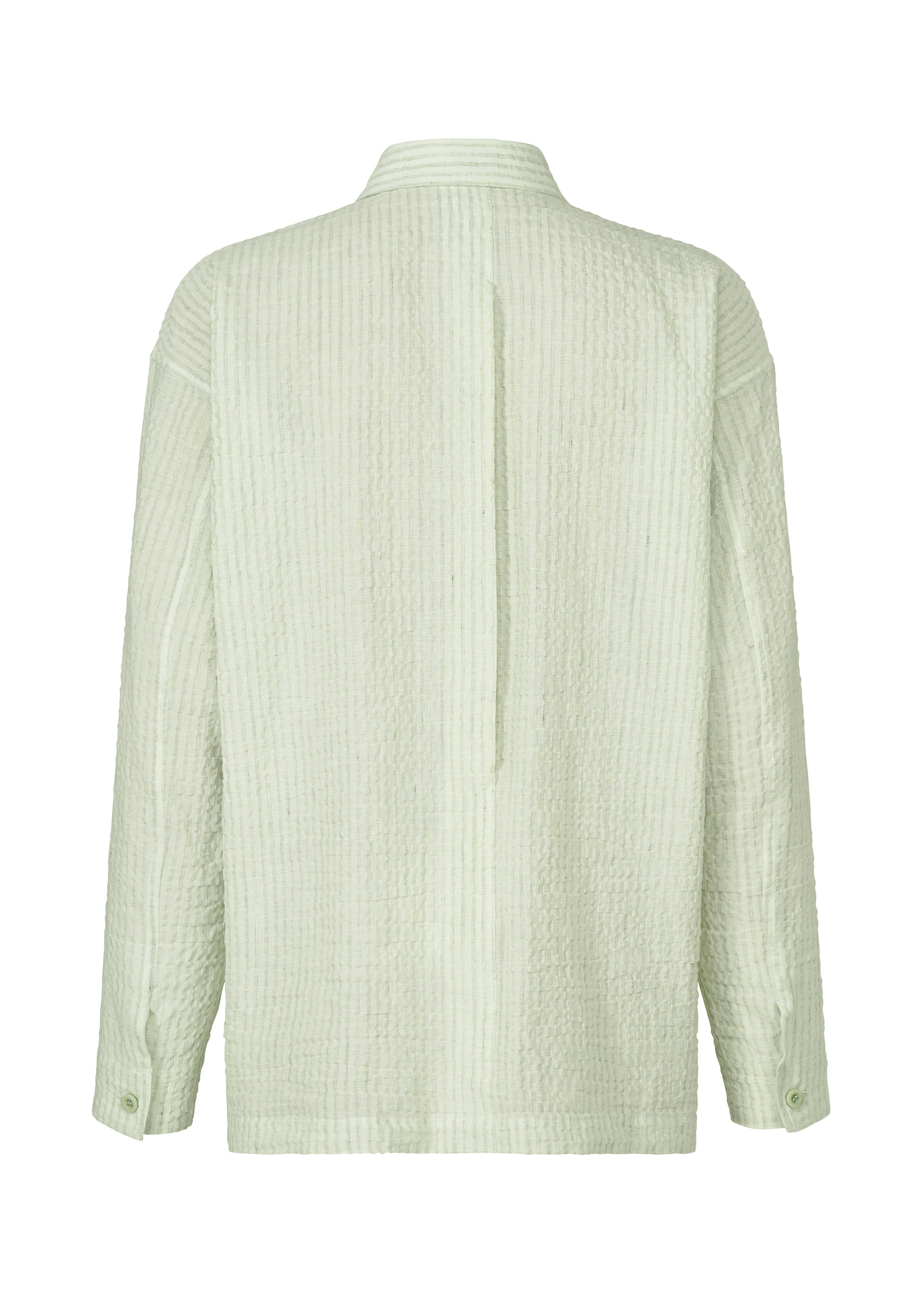 Issey Miyake IM Men Stripe Linen košile šedá