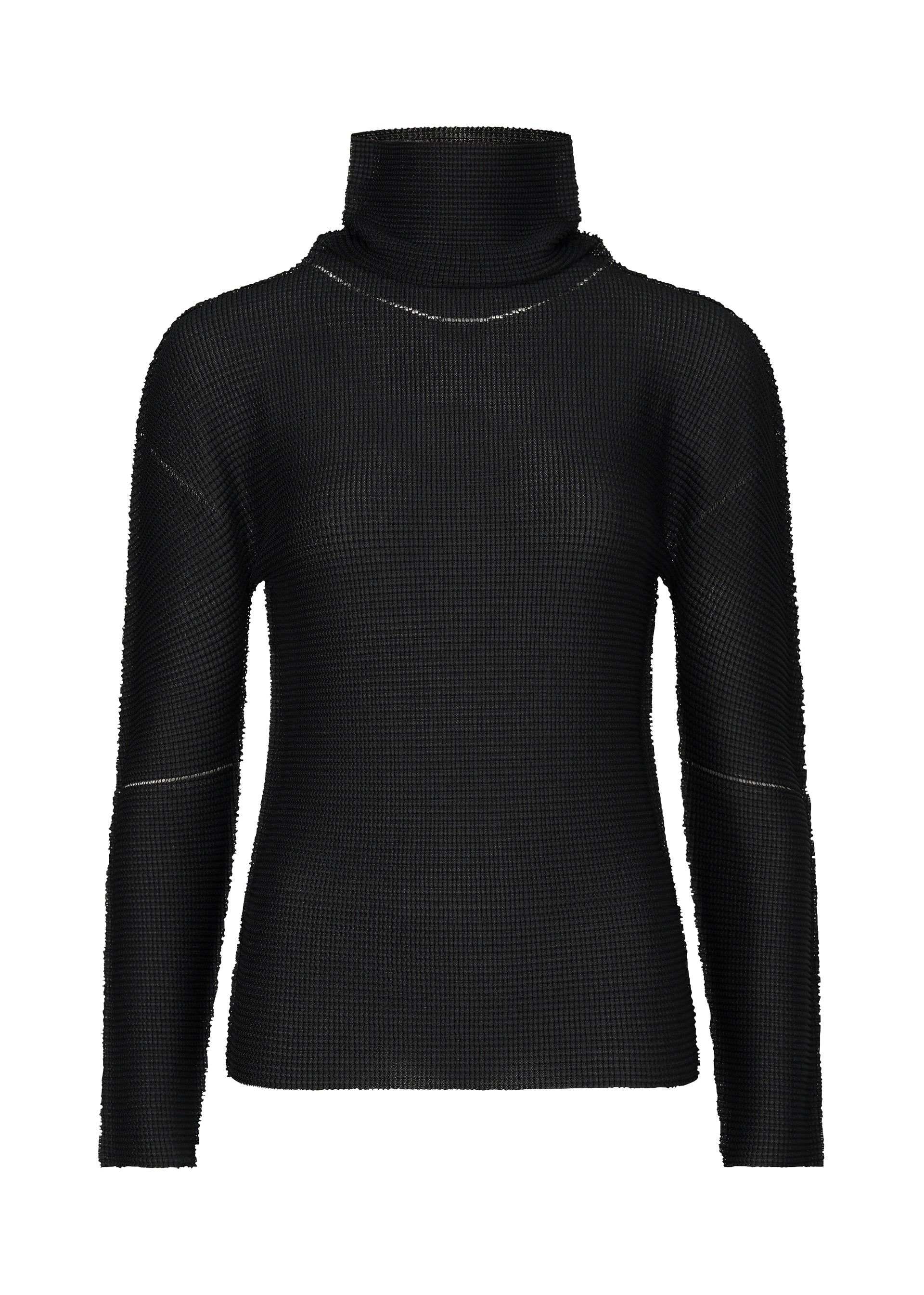 Issey Miyake Knit Stretch Pleats top černý rolák