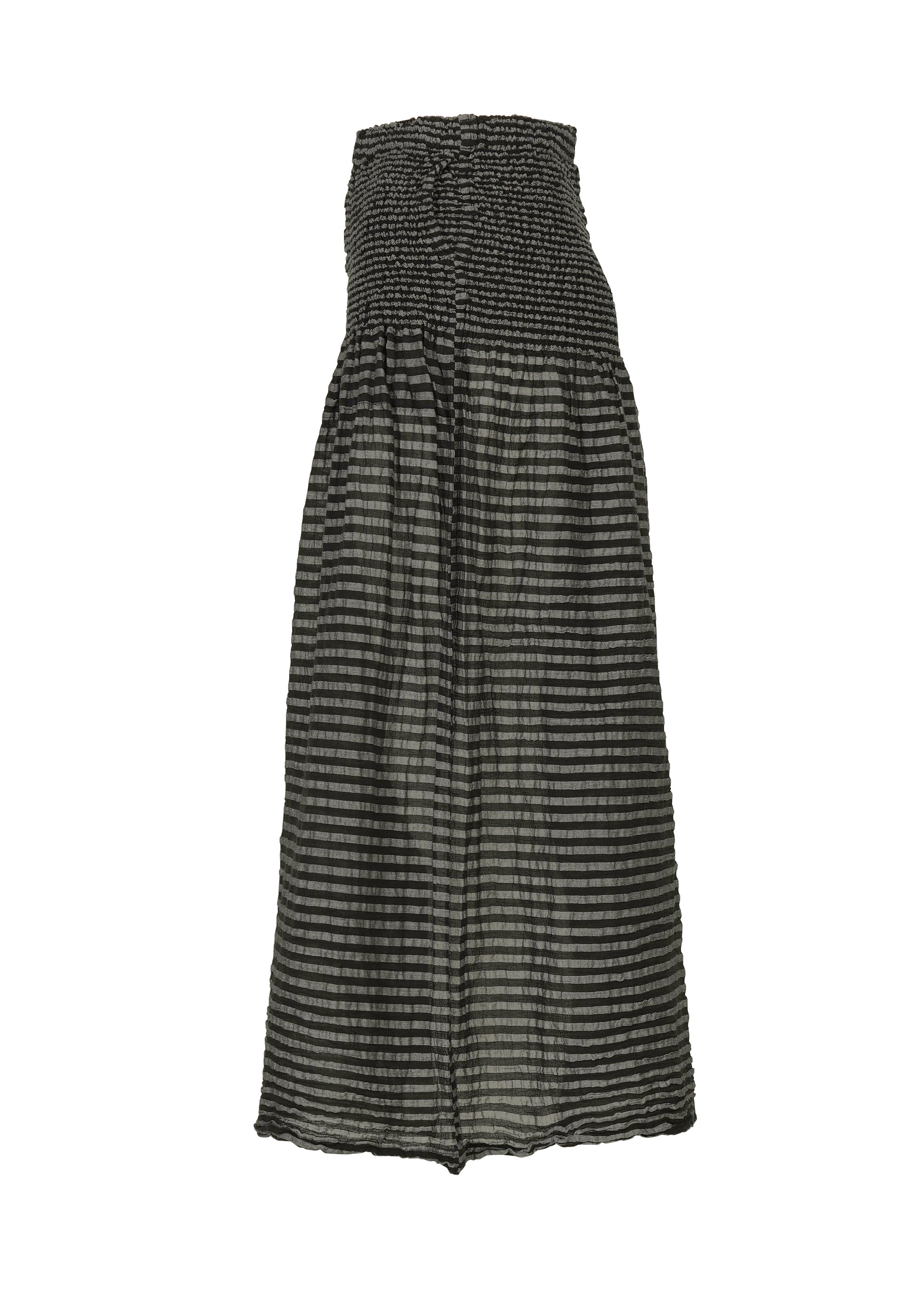 Issey Miyake Stripe Cauliflower široké kalhoty black-hued