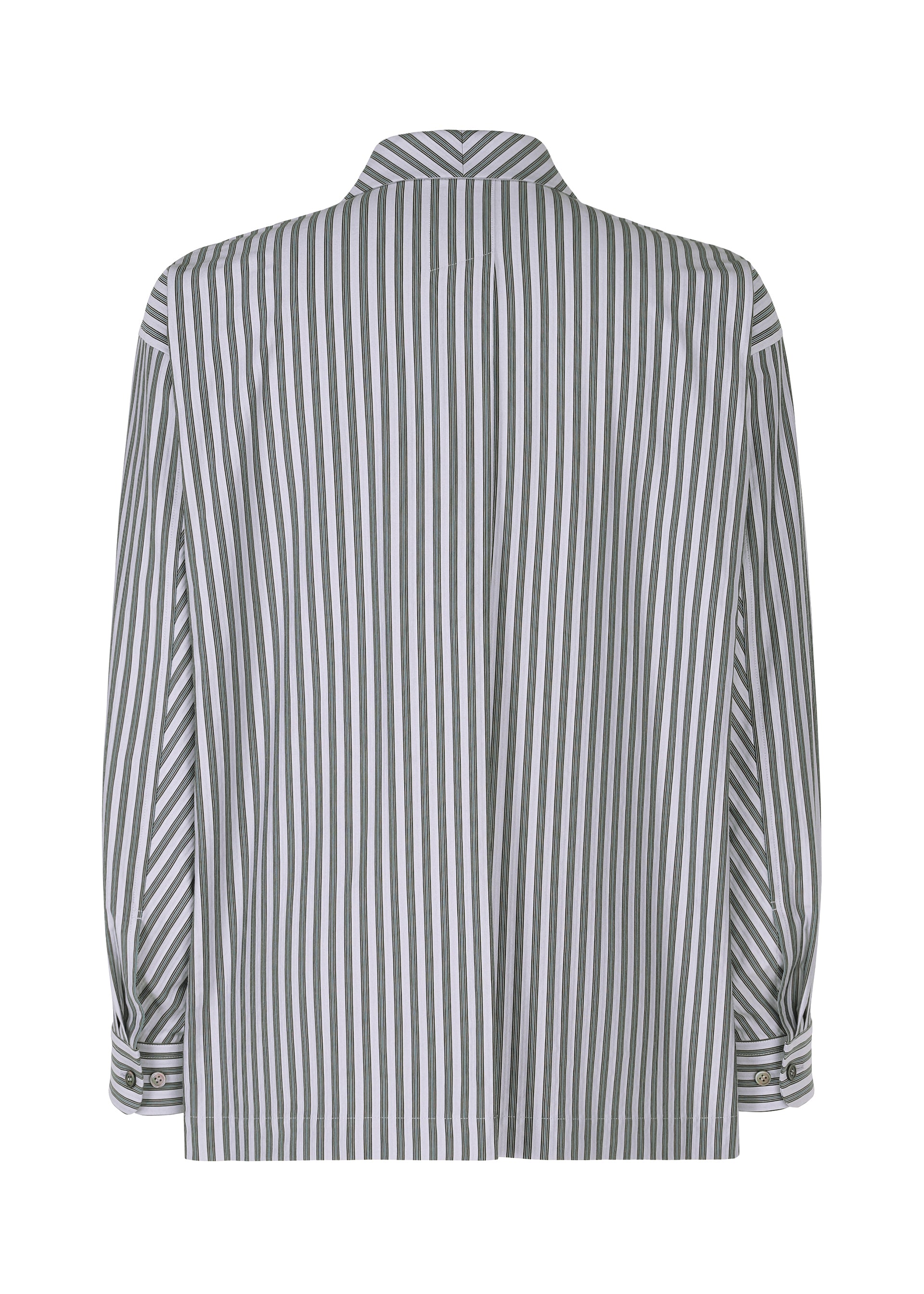 Issey Miyake Homme Plissé Stripe Jersey košile hnědá