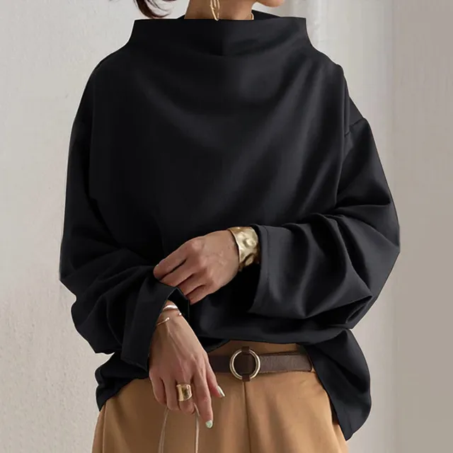 Norielle oversize svetr s rolákem černý