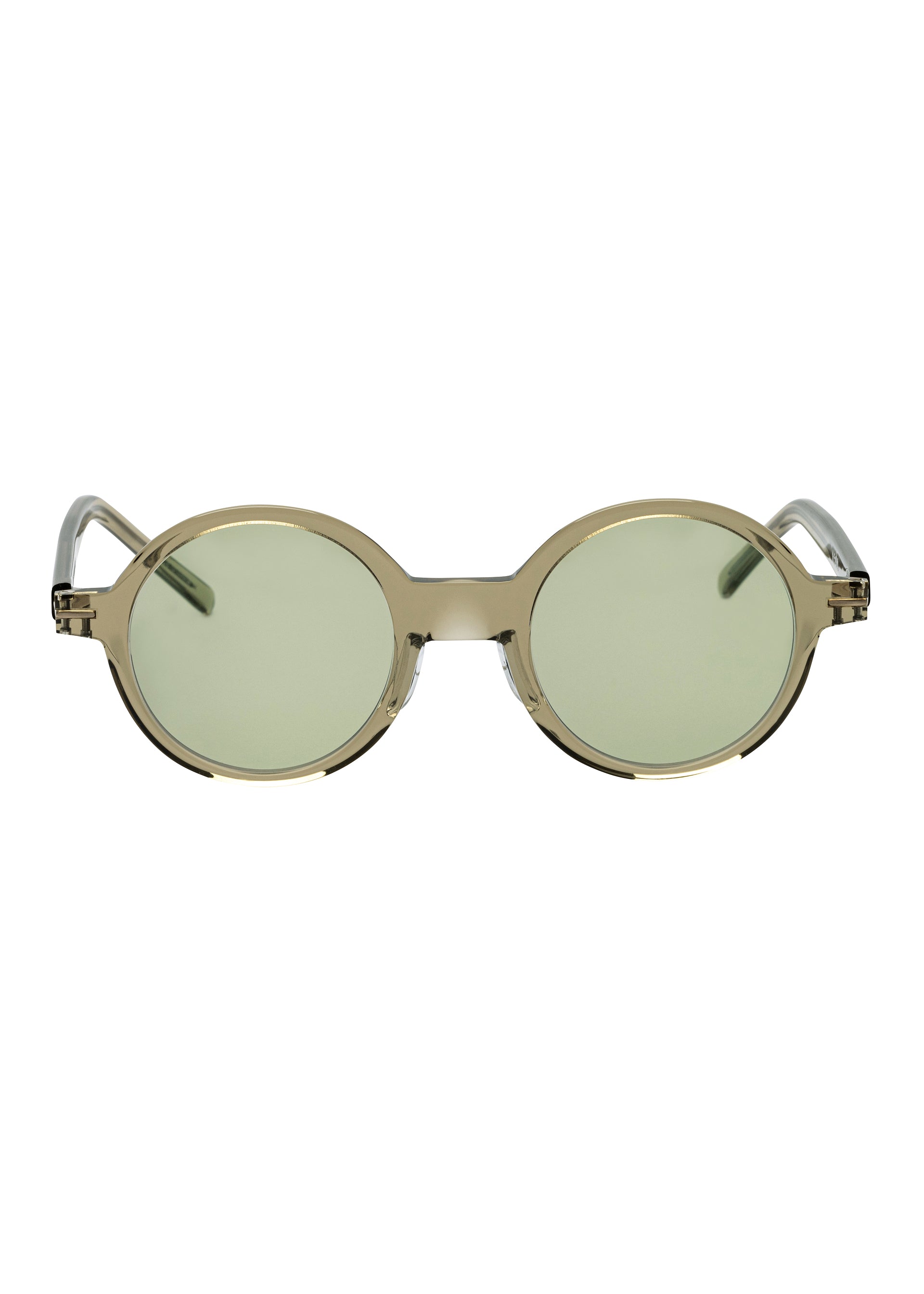 Issey Miyake Geometry-Round brýle khaki zelená skla