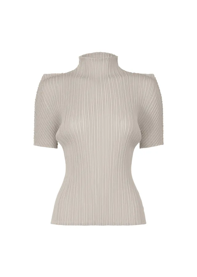 Issey Miyake Box Shoulder Pleats top šedá 2