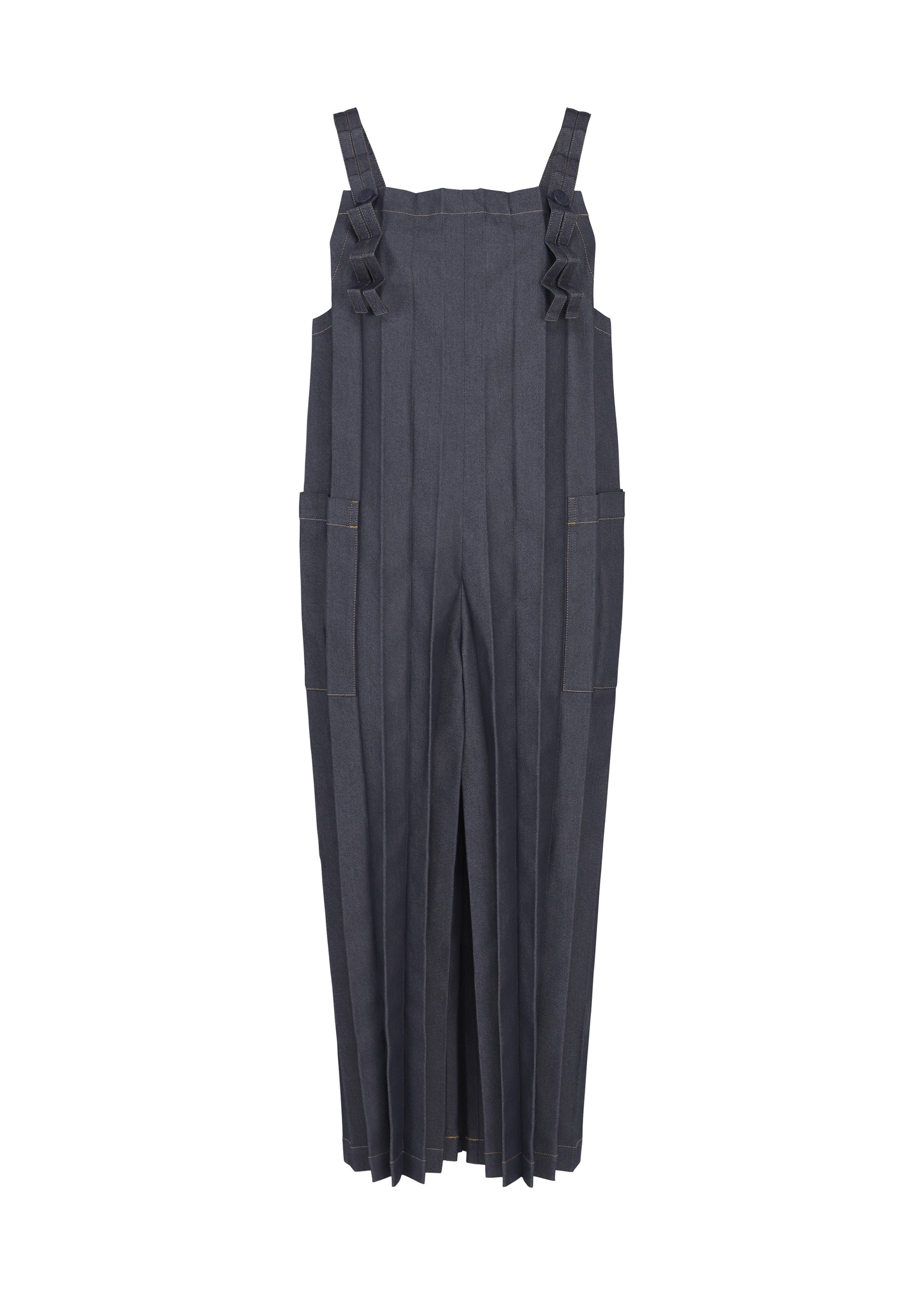 me Issey Miyake Denim Pleats Bottom overal černá denimový