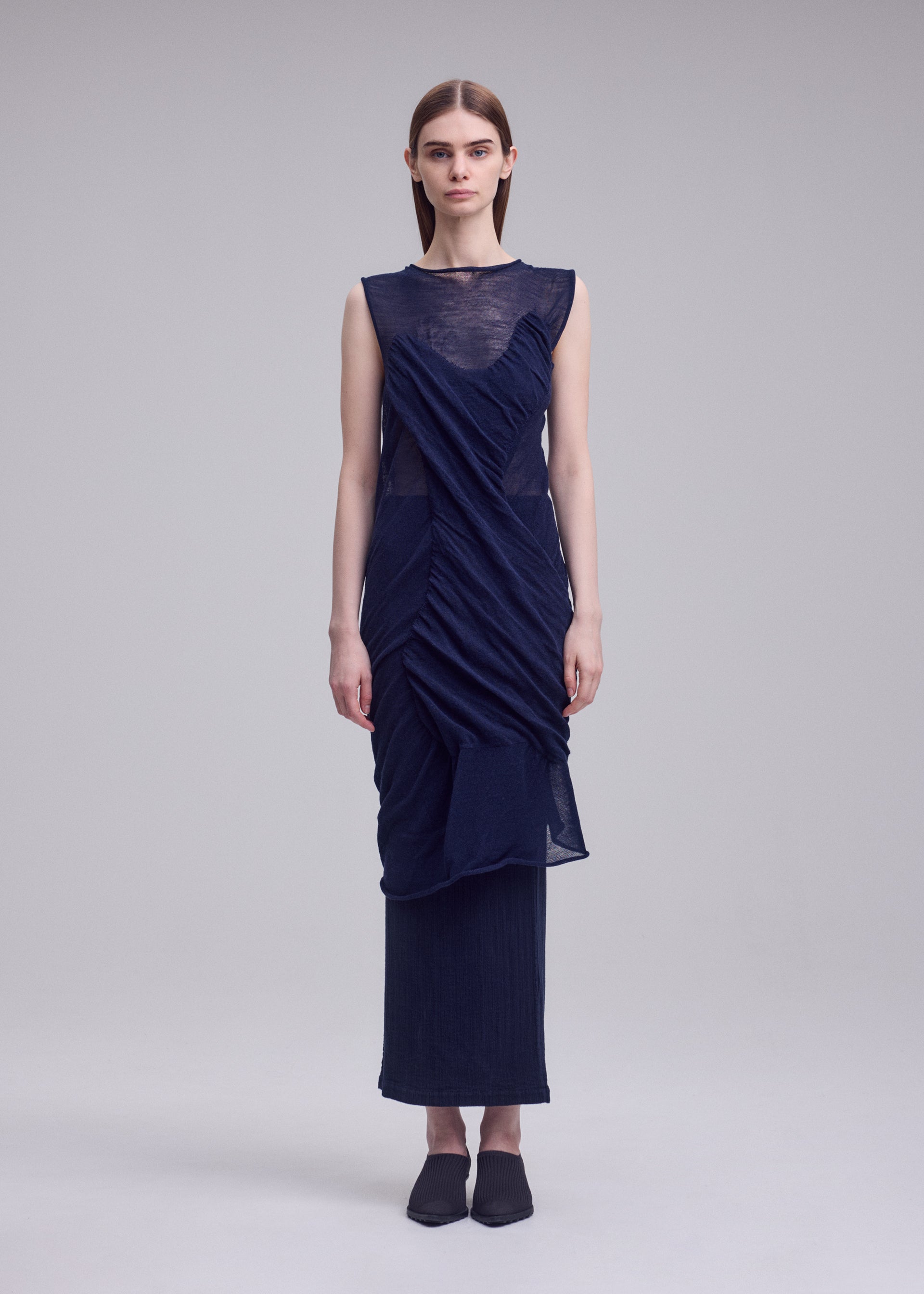 Issey Miyake Hug vlněné šaty off-white vel. 2