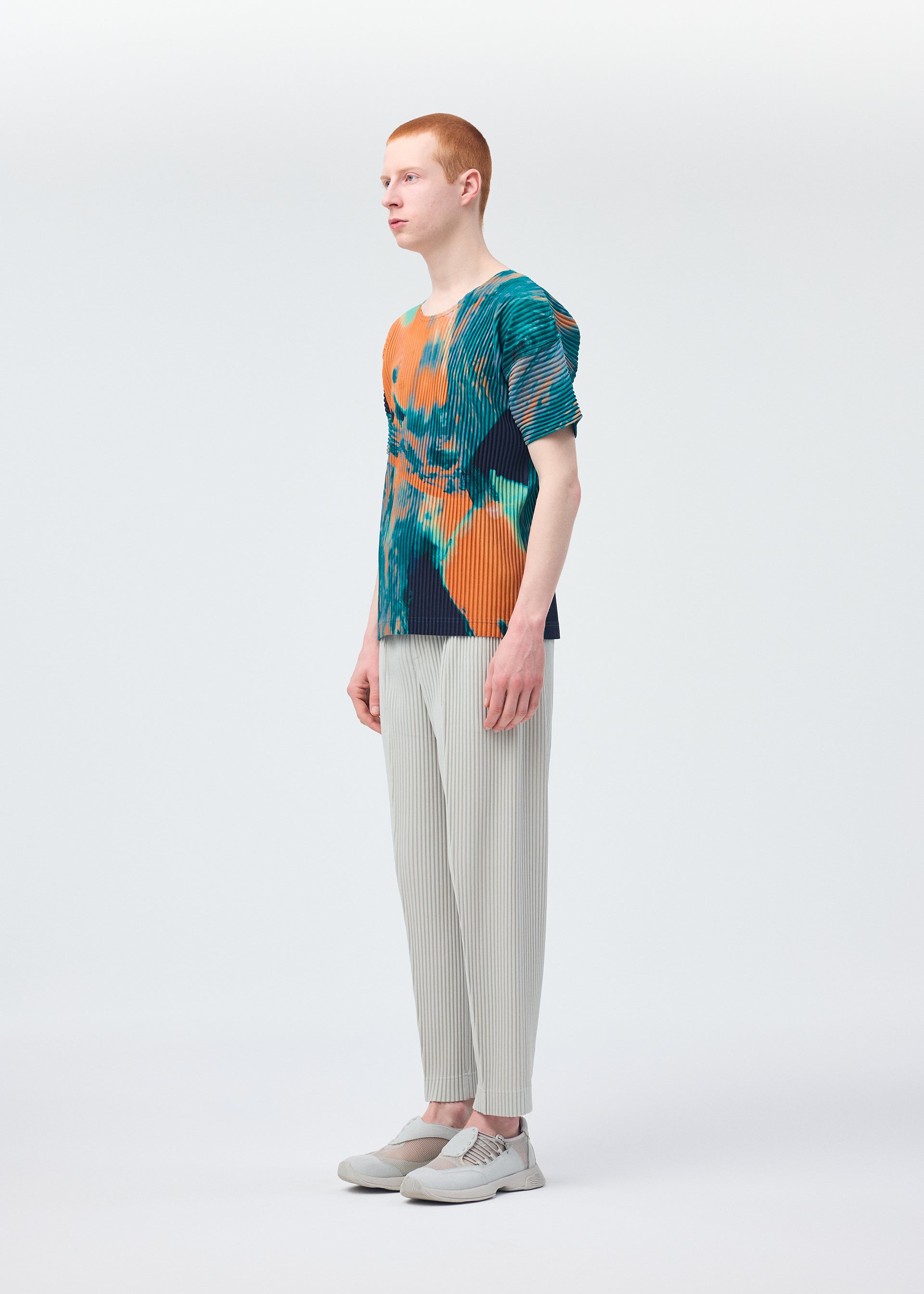 Issey Miyake Homme Plissé Agate tričko orange beige