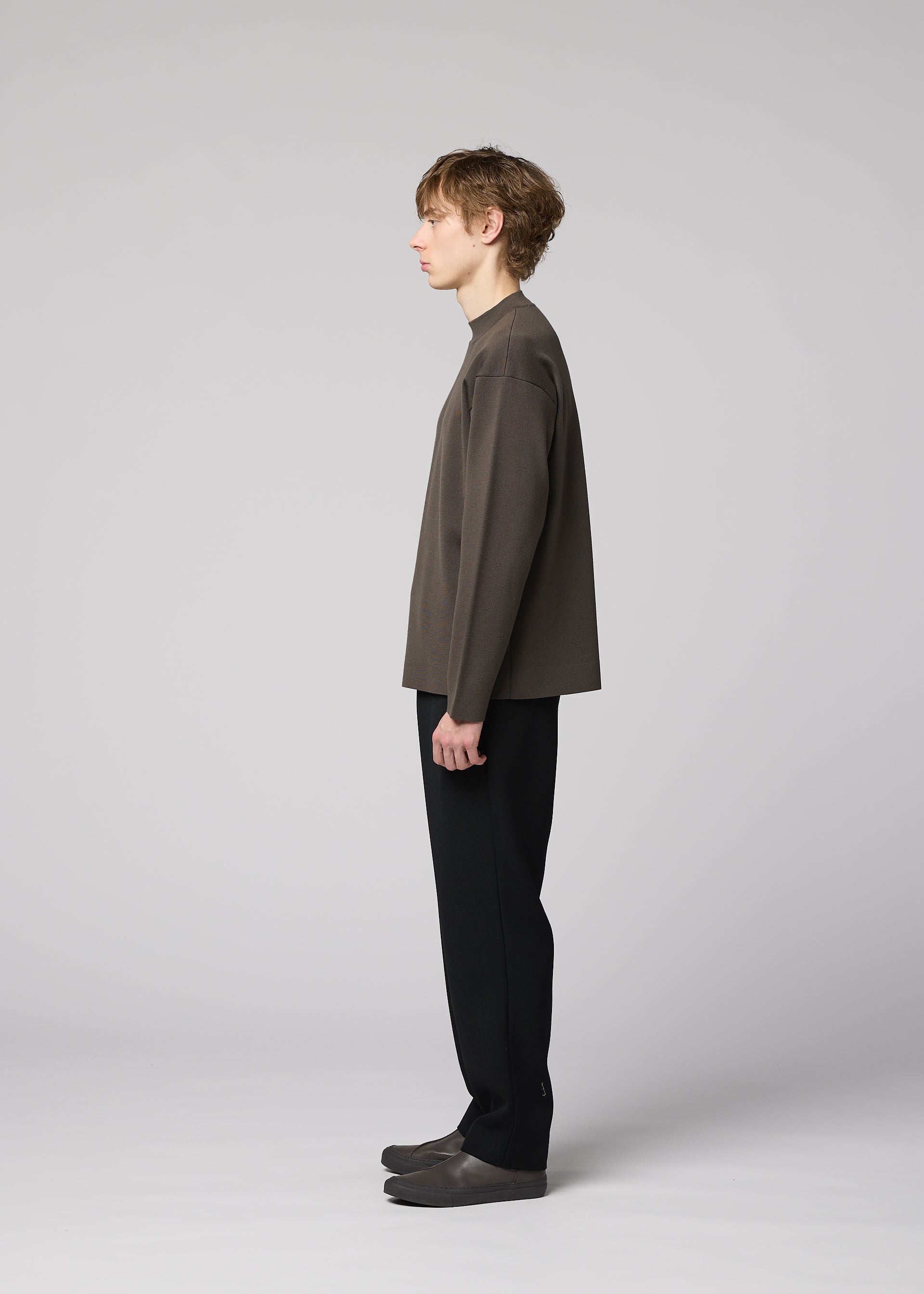 Issey Miyake IM Men Front Back pánské kalhoty černé vlněné