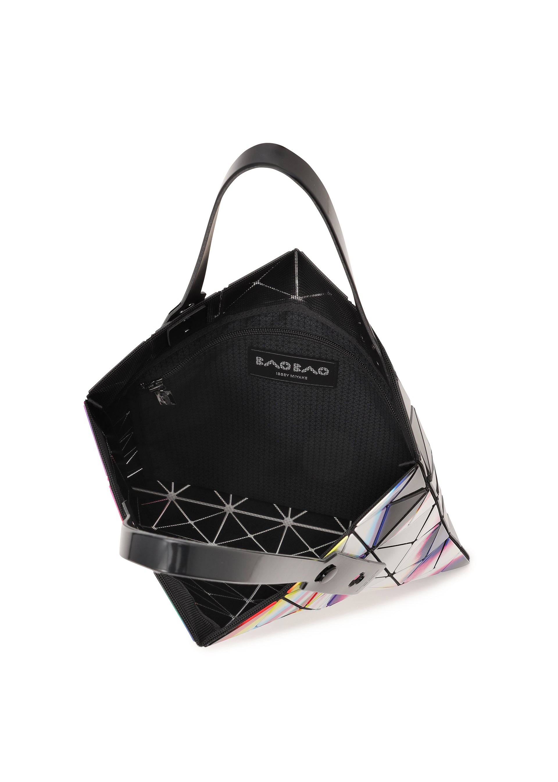 Issey Miyake Warp tote kabelka bílá s potiskem