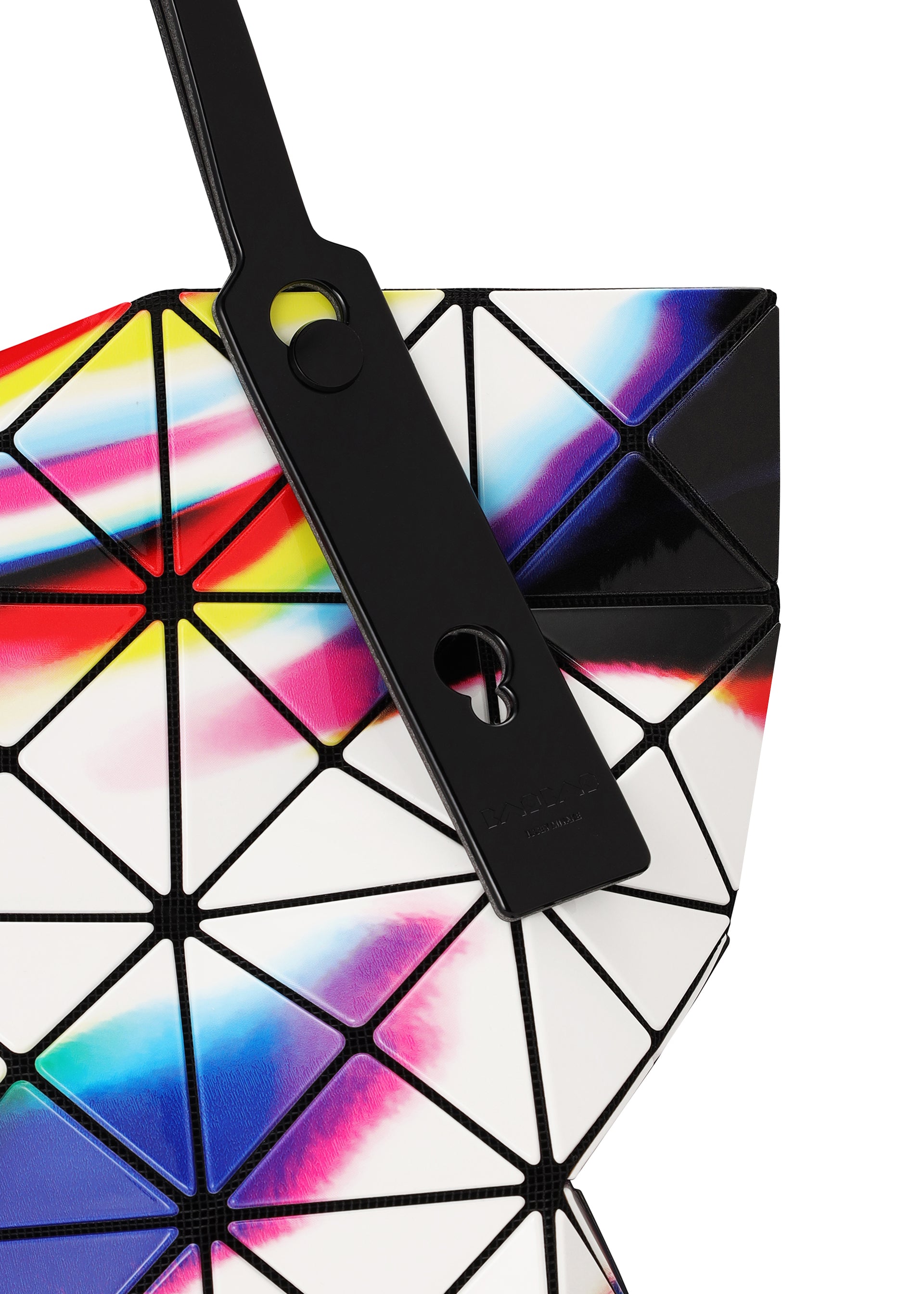 Issey Miyake Warp tote kabelka bílá s potiskem