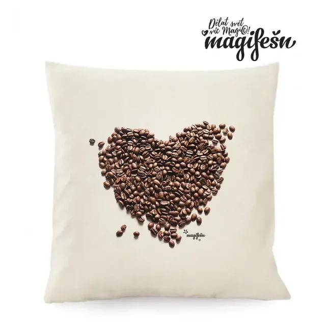 Magifešn Coffeelover Srdce povlak na polštář 50x50