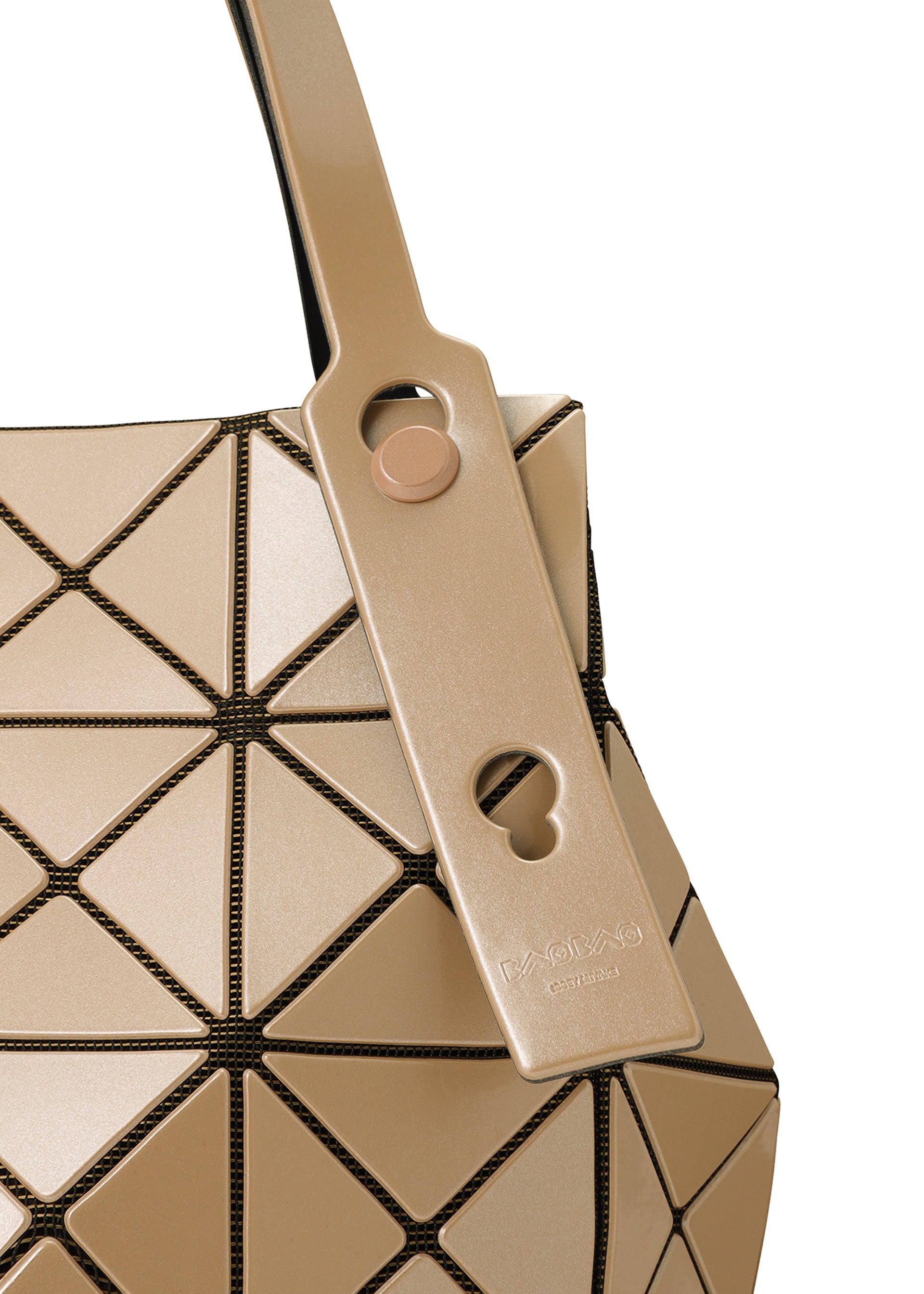 Issey Miyake Carat kabelka white beige metalická