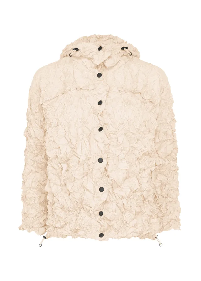 Issey Miyake MERINGUE PARKA bunda off white lehká