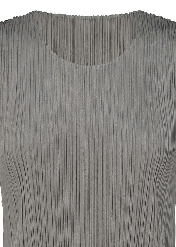 Issey Miyake Basics tunika světle šedá plisé