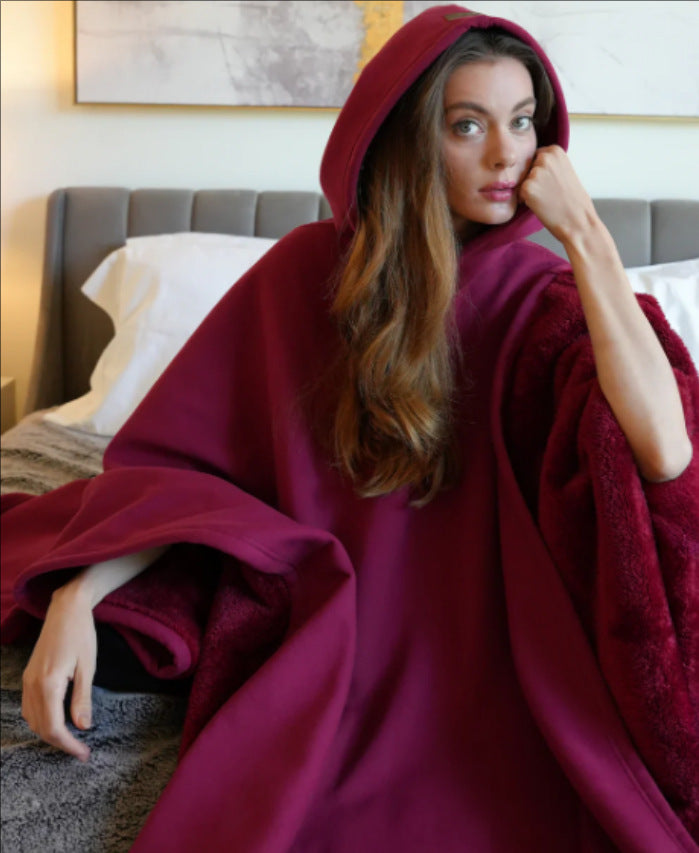 Norielle oversize pončo deka s kapucí černé