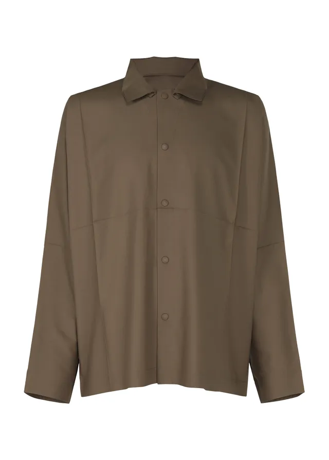 Issey Miyake IM Men Compact Shirt košile hnědá skladná