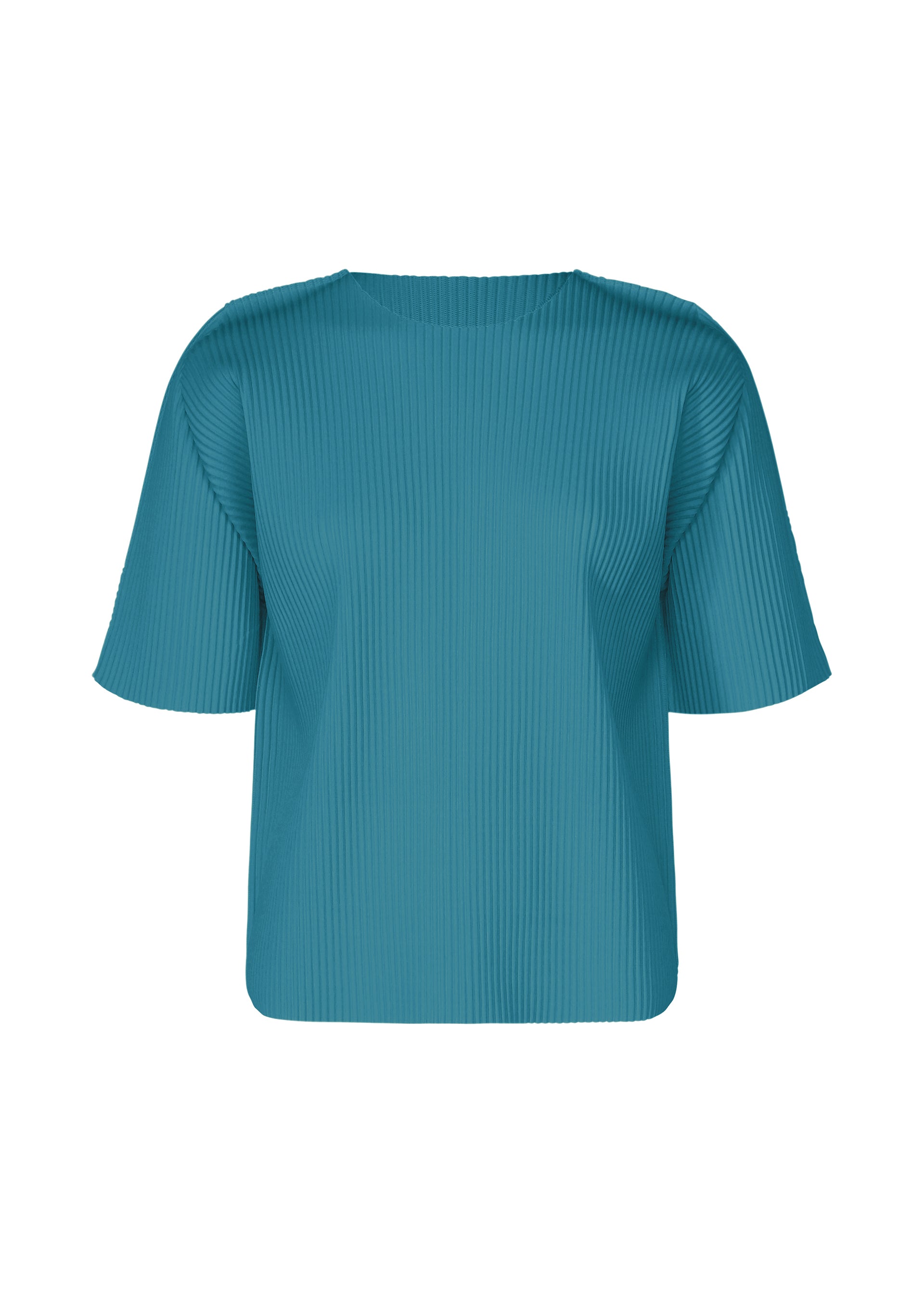 Issey Miyake Round Pleats top žlutý plisovaný krátký rukáv