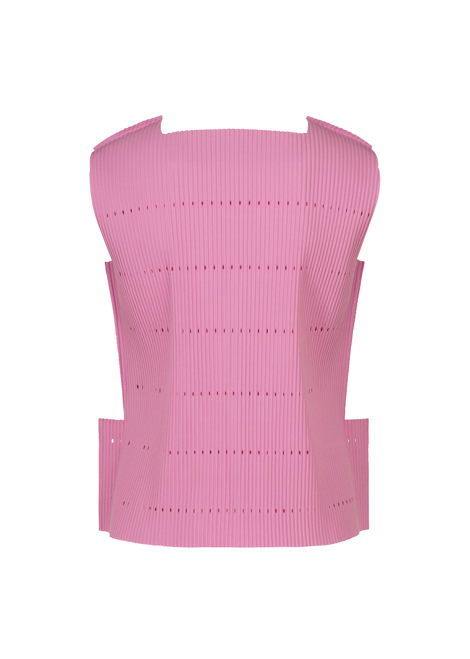 Issey Miyake Tower Pleats úpletový top růžová