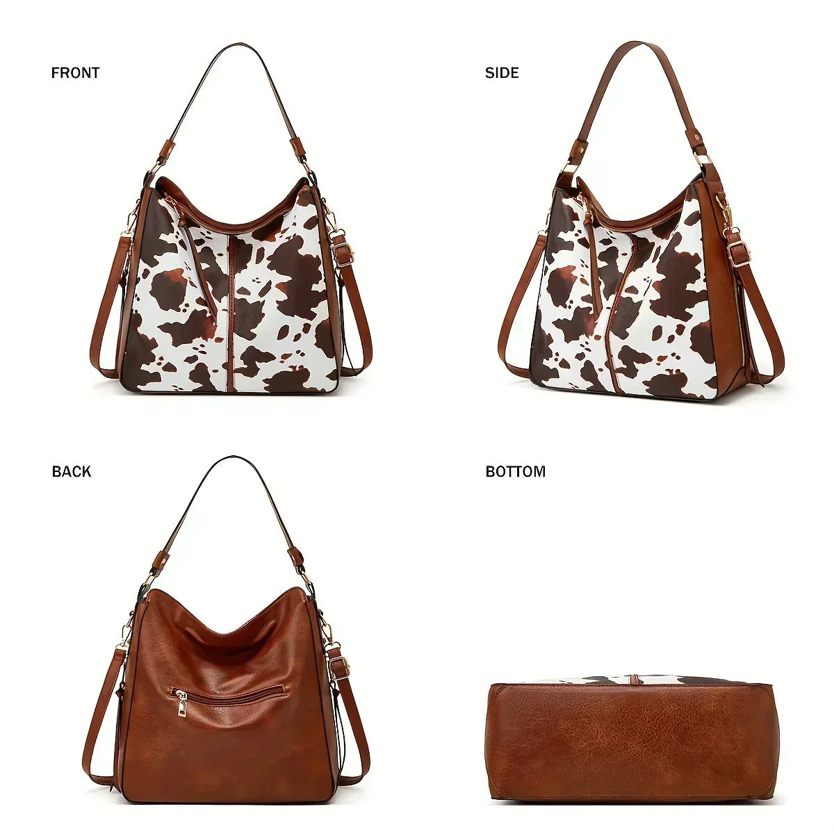 Norielle Signature hobo kabelka hnědá s kapsičkou