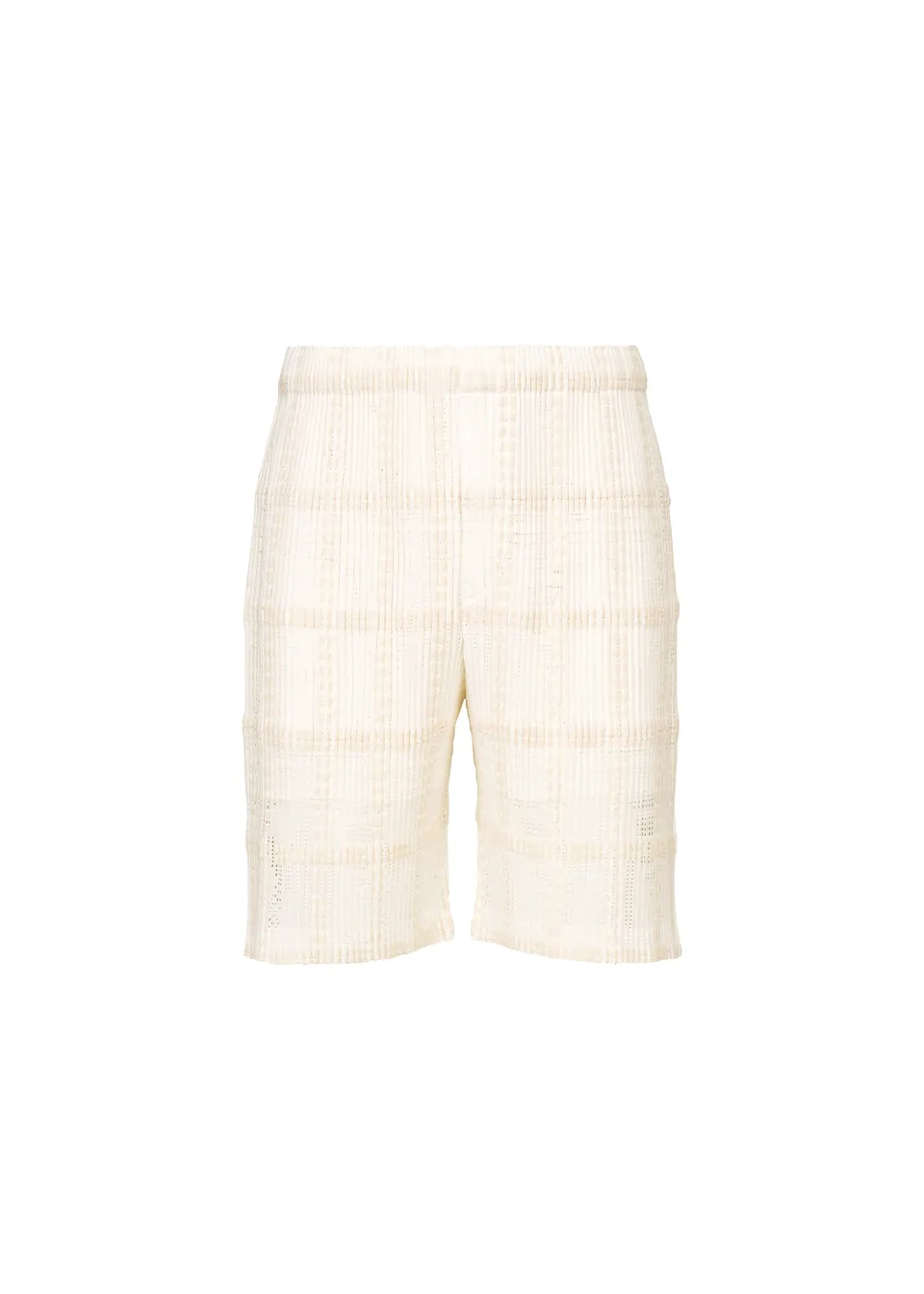 Homme Plissé Issey Miyake Lace Grid kraťasy bílé