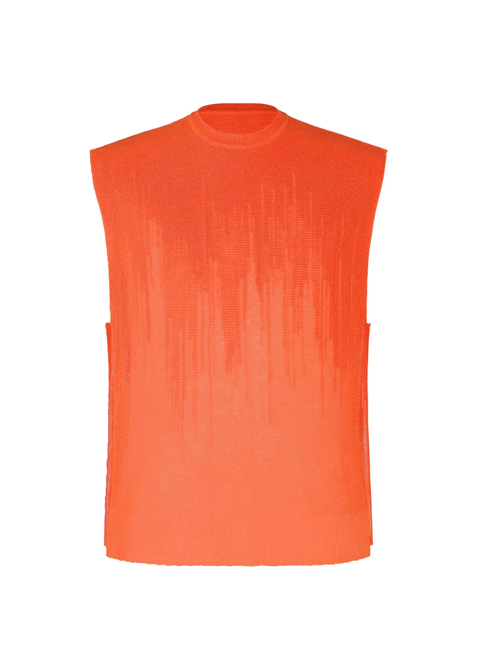 Homme Plissé Brush Knit vesta oranžová bavlna