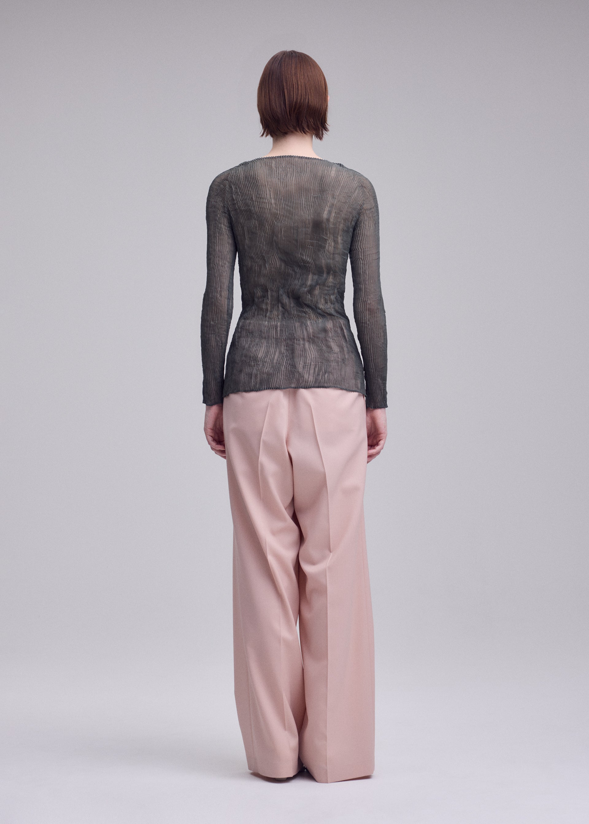 Issey Miyake Chiffon Twist IM63FJ415 top Gray 2 šifon