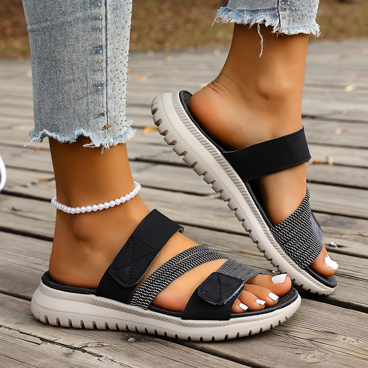 Norielle modré dámské sandály cross suchý zip