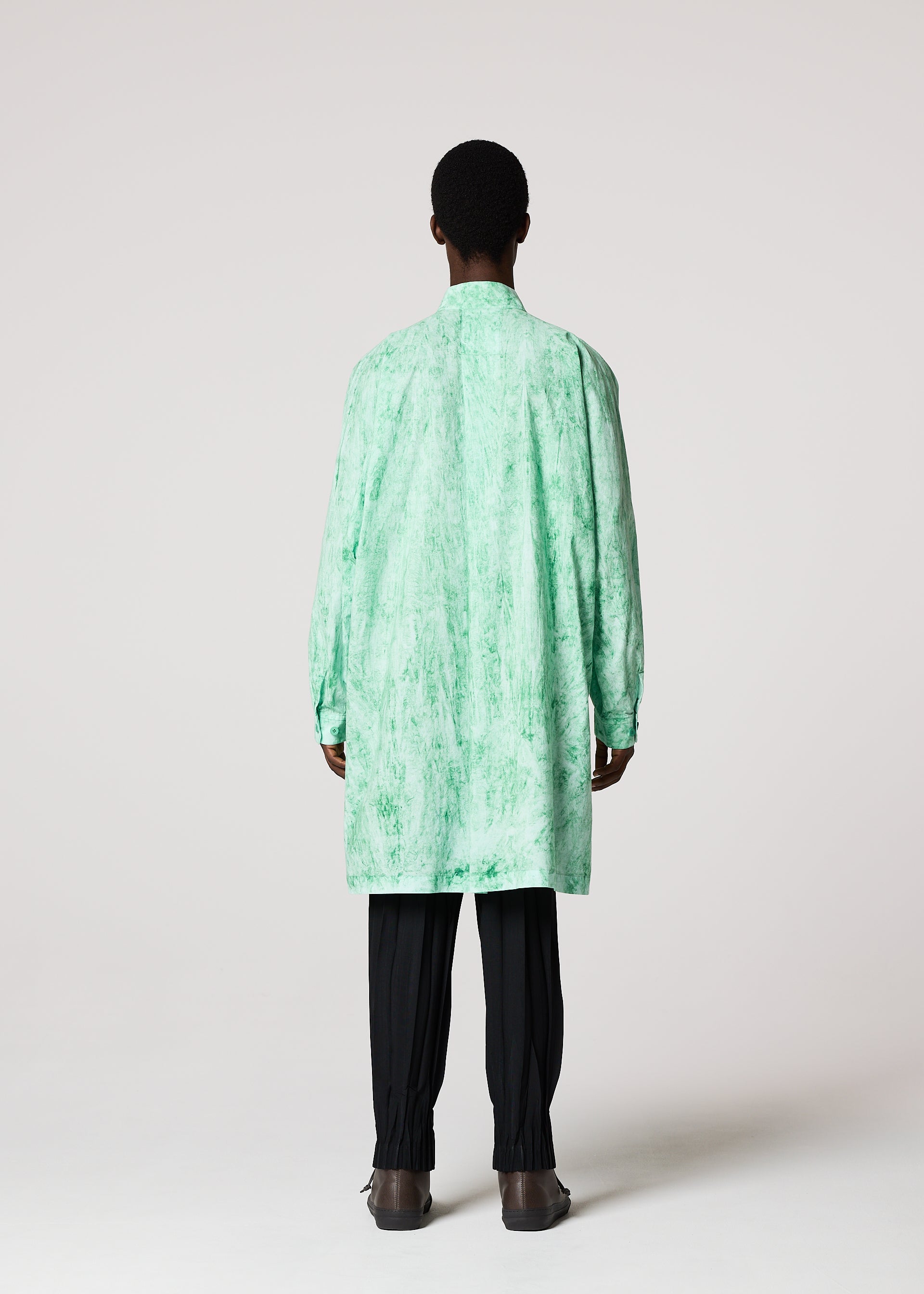 Issey Miyake Spec Shirt pánská košile černá mačkaná