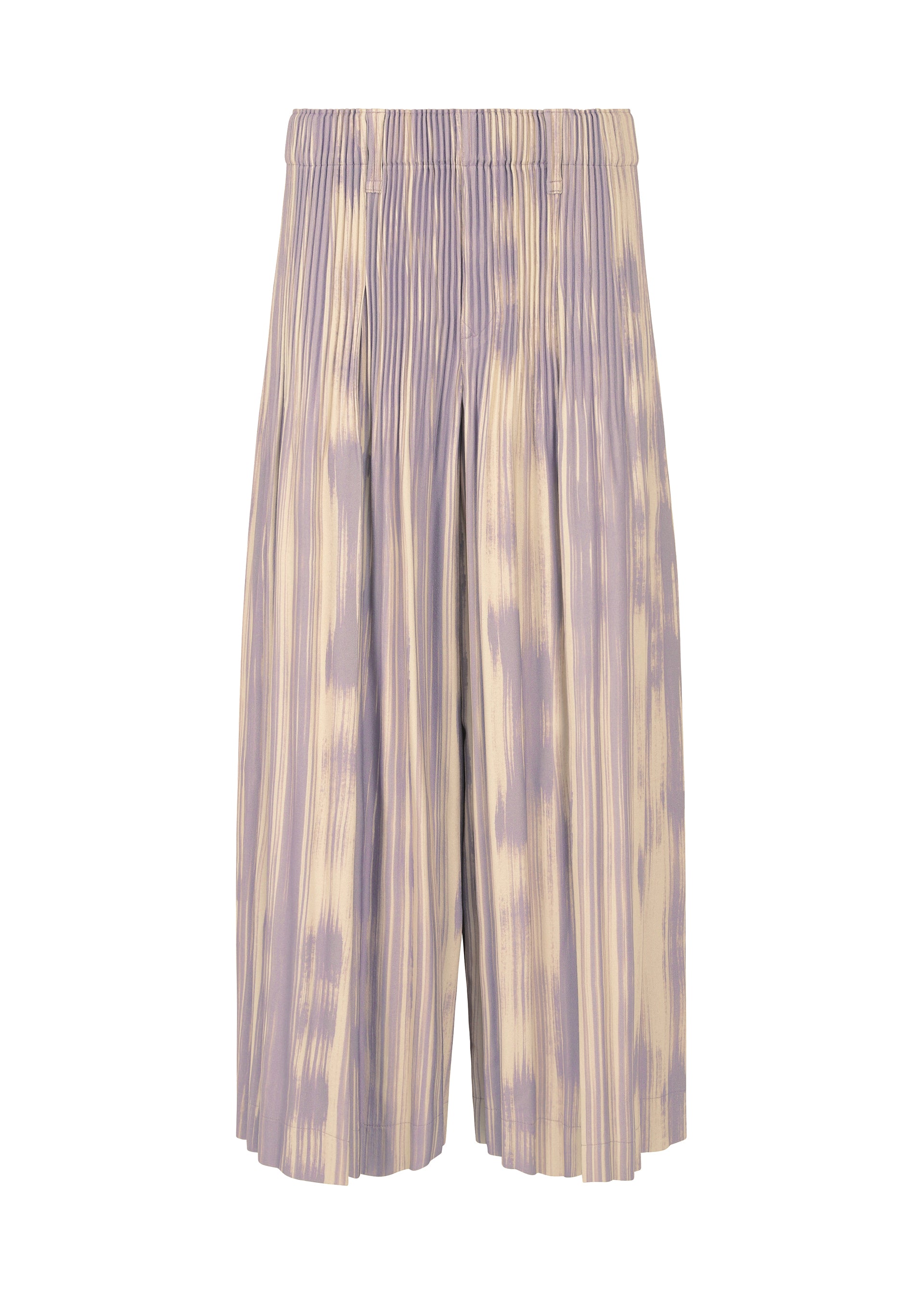 Issey Miyake Homme Plissé Brushstroke Stripe kalhoty černé plisované