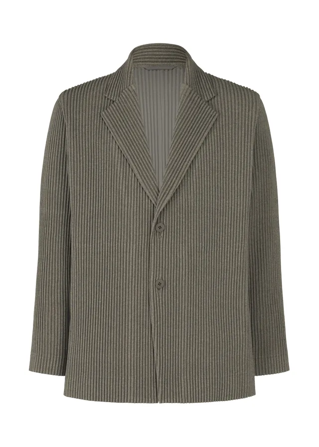 Issey Miyake Wool Like Light sako šedá vlněný vzhled