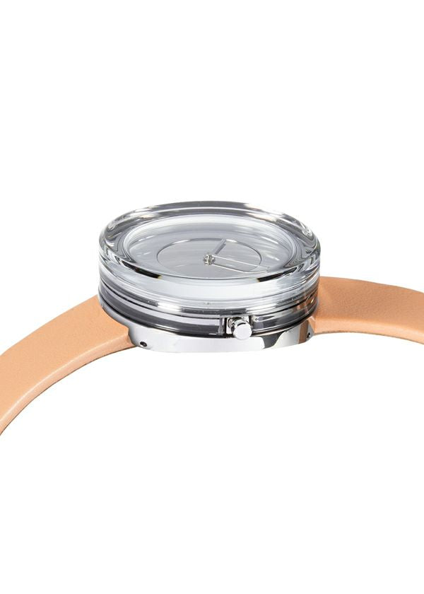 Issey Miyake Glass Watch hodinky béžové skleněné