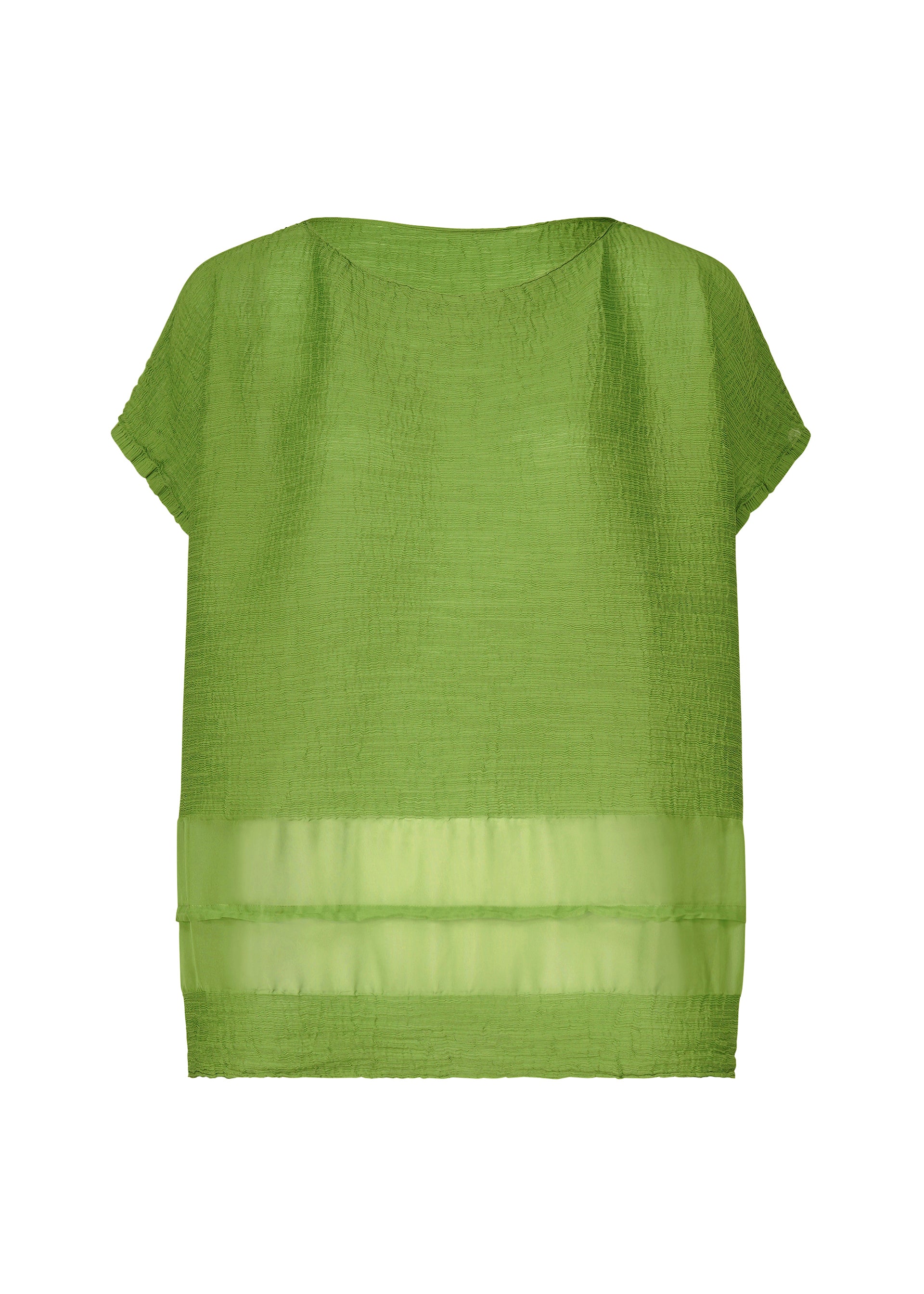 Issey Miyake Sheer Crepe top černá poloprůhledný krep