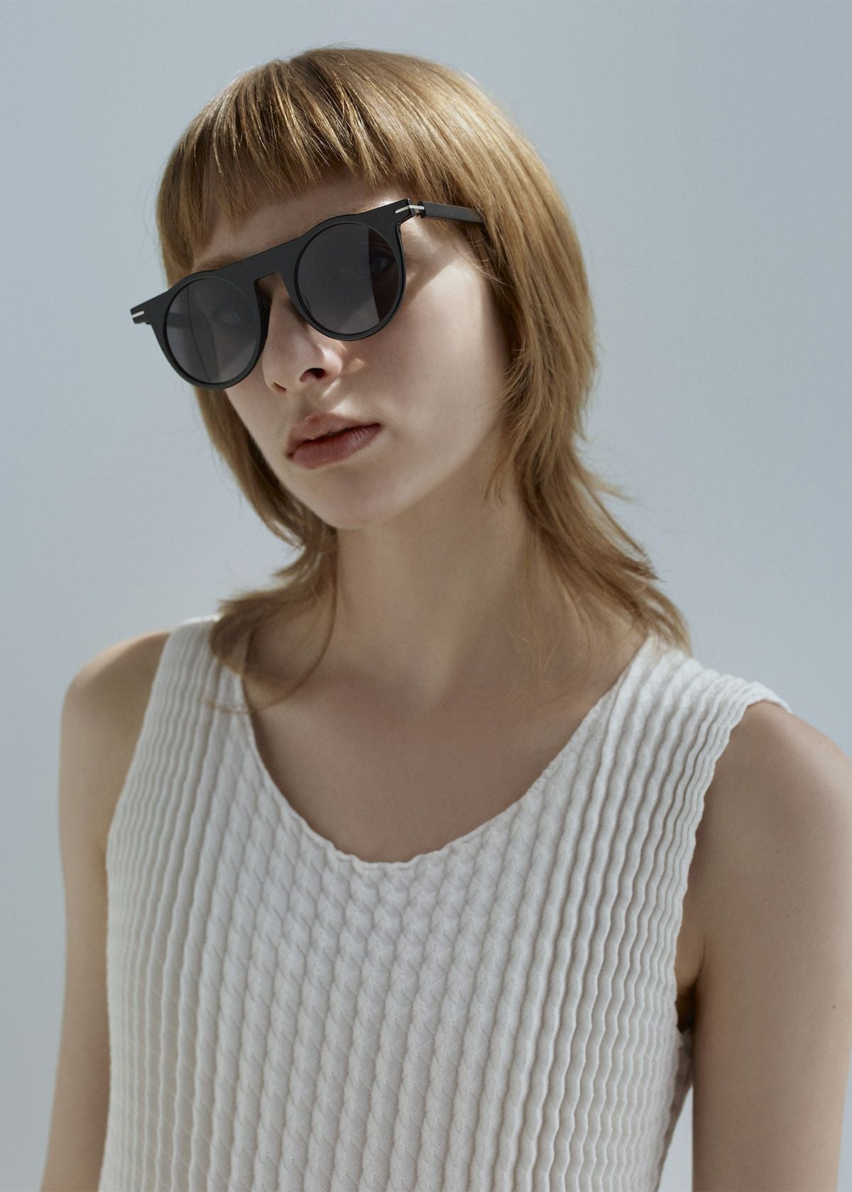 Issey Miyake Geometry-Boston sluneční brýle černé
