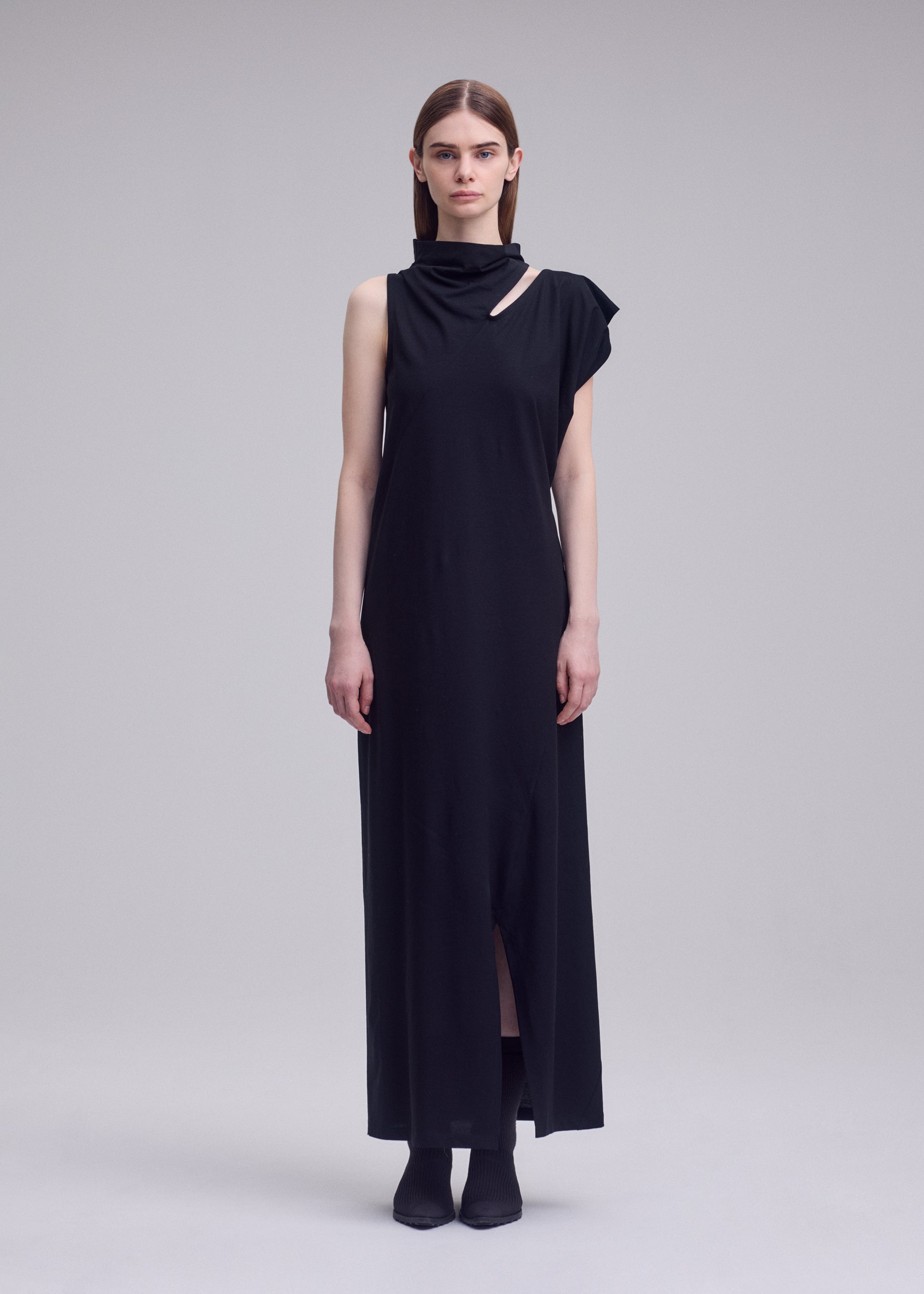 Issey Miyake Tubular-T dámské šaty off-white