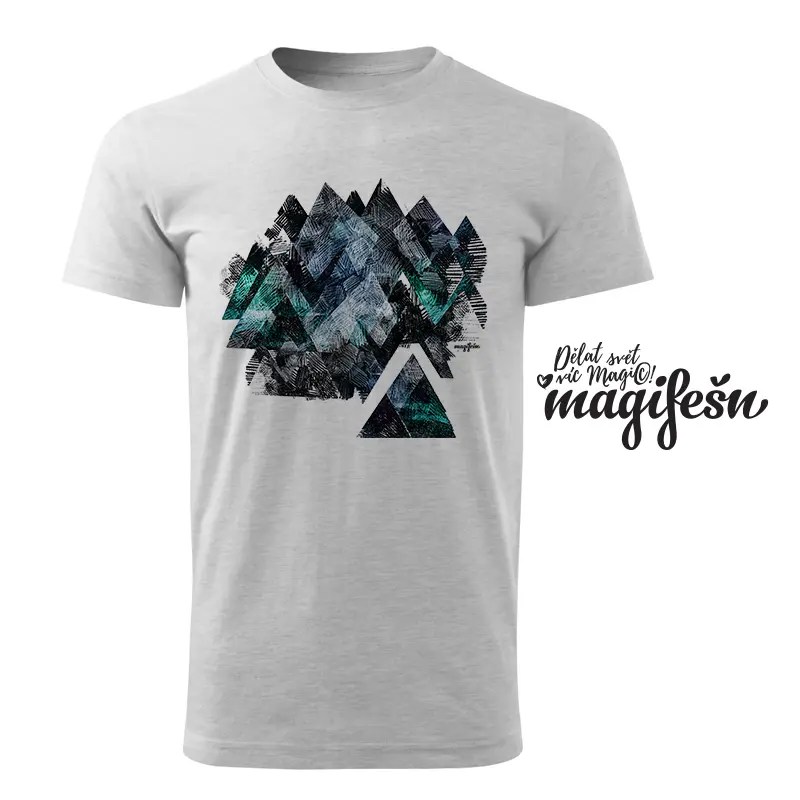 Magifešn XY Hory tričko Modrá unisex
