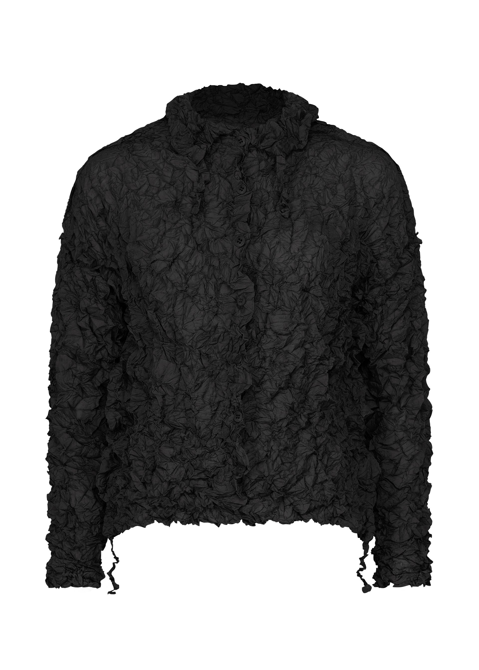Issey Miyake Meringue Top dámský kardigan taupe řasený