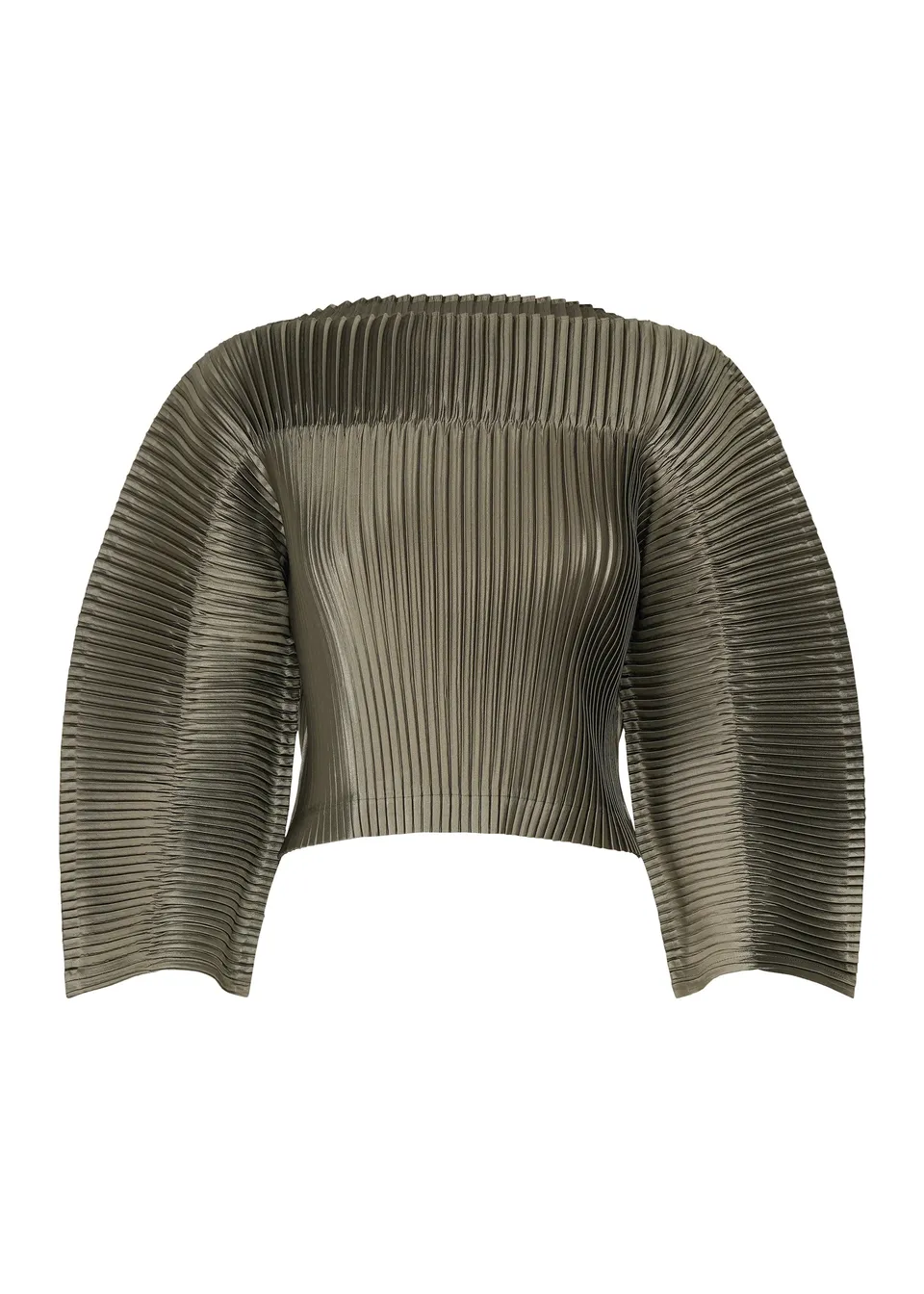 Issey Miyake Glossed Panels Pleats top šedý vel. 2 lesklý