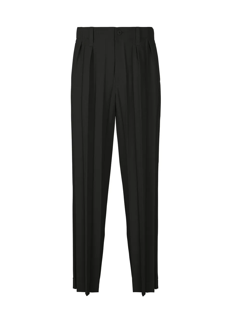 Issey Miyake Edge Ensemble kalhoty černé plisované