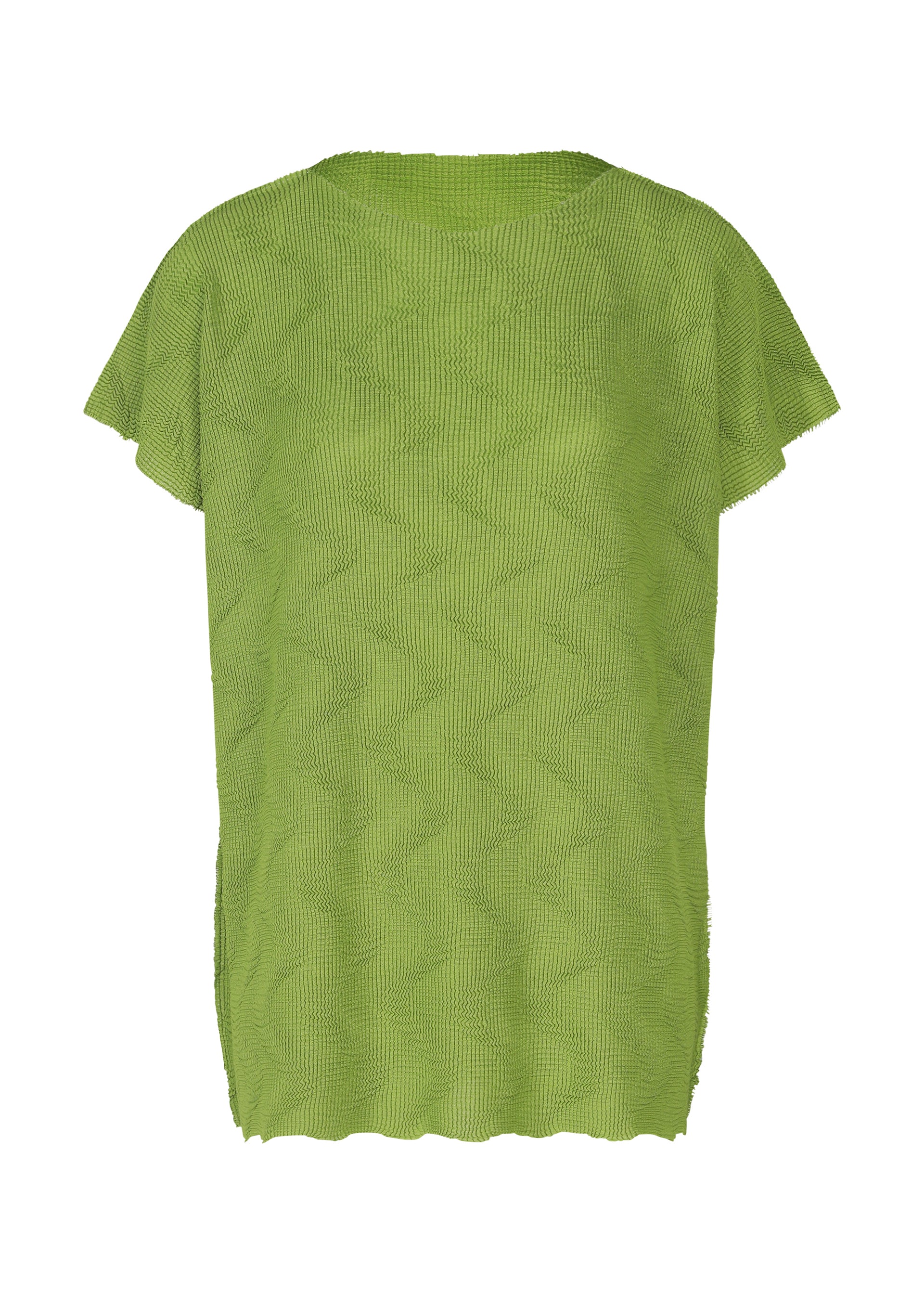 Issey Miyake Wave Knit Stretch Pleats top bílý vlnitý