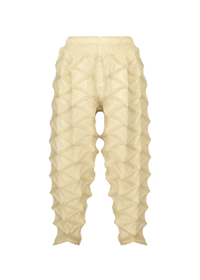 Issey Miyake TYPE-O 023 kalhoty ivory vel. 3 plisované