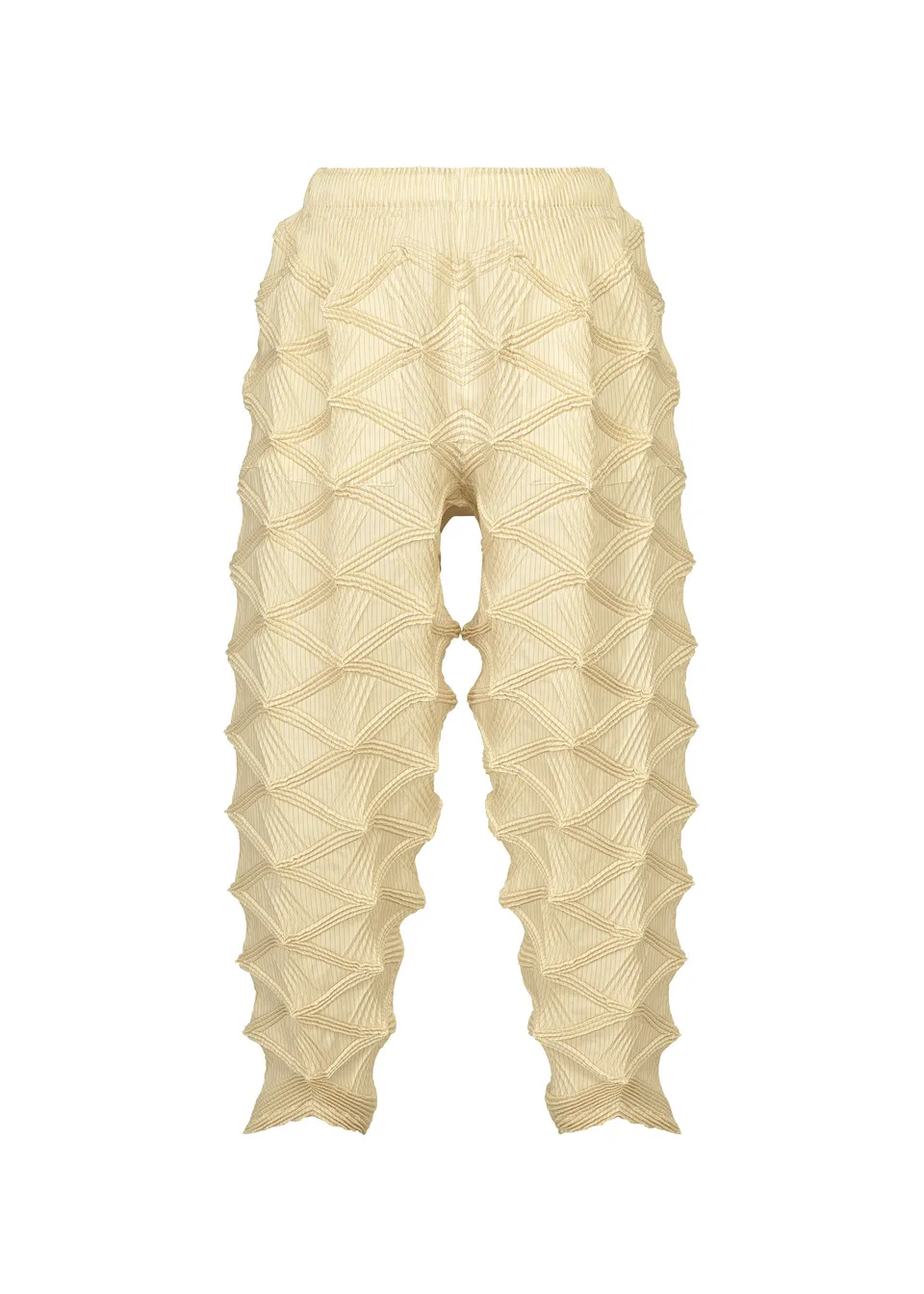 Issey Miyake TYPE-O 023 kalhoty ivory vel. 3 plisované