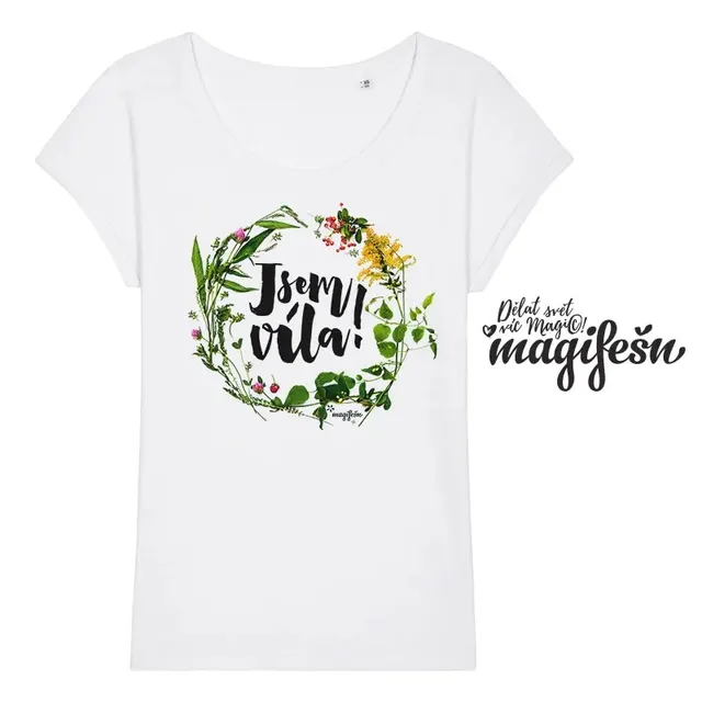 Magifešn ROLL Jsem víla! tričko Luční biobavlna