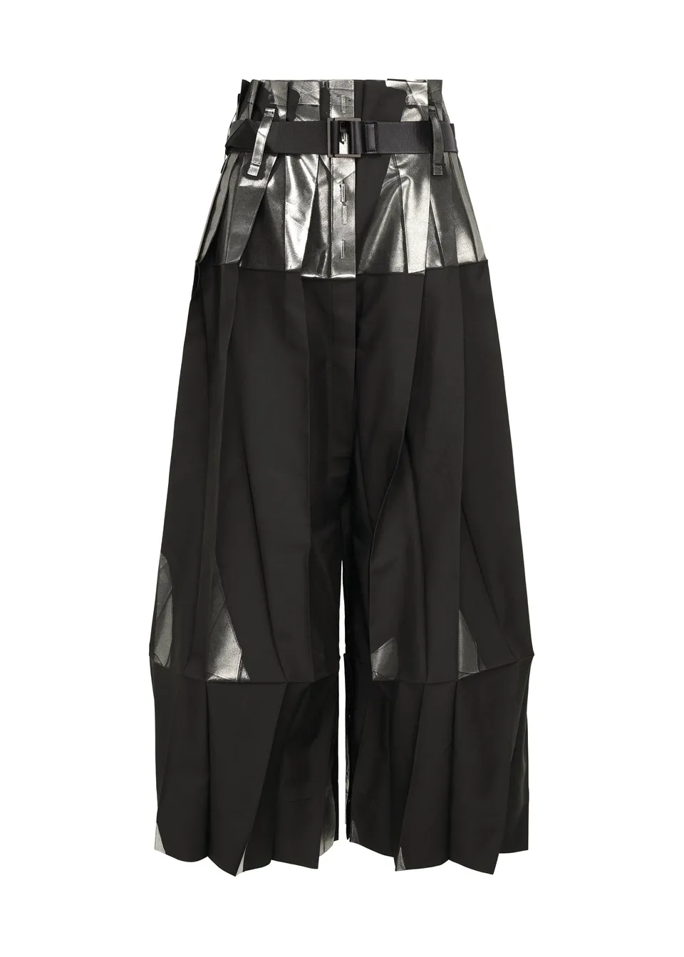 Issey Miyake 132 5. No.3-1 plisované kalhoty black silver