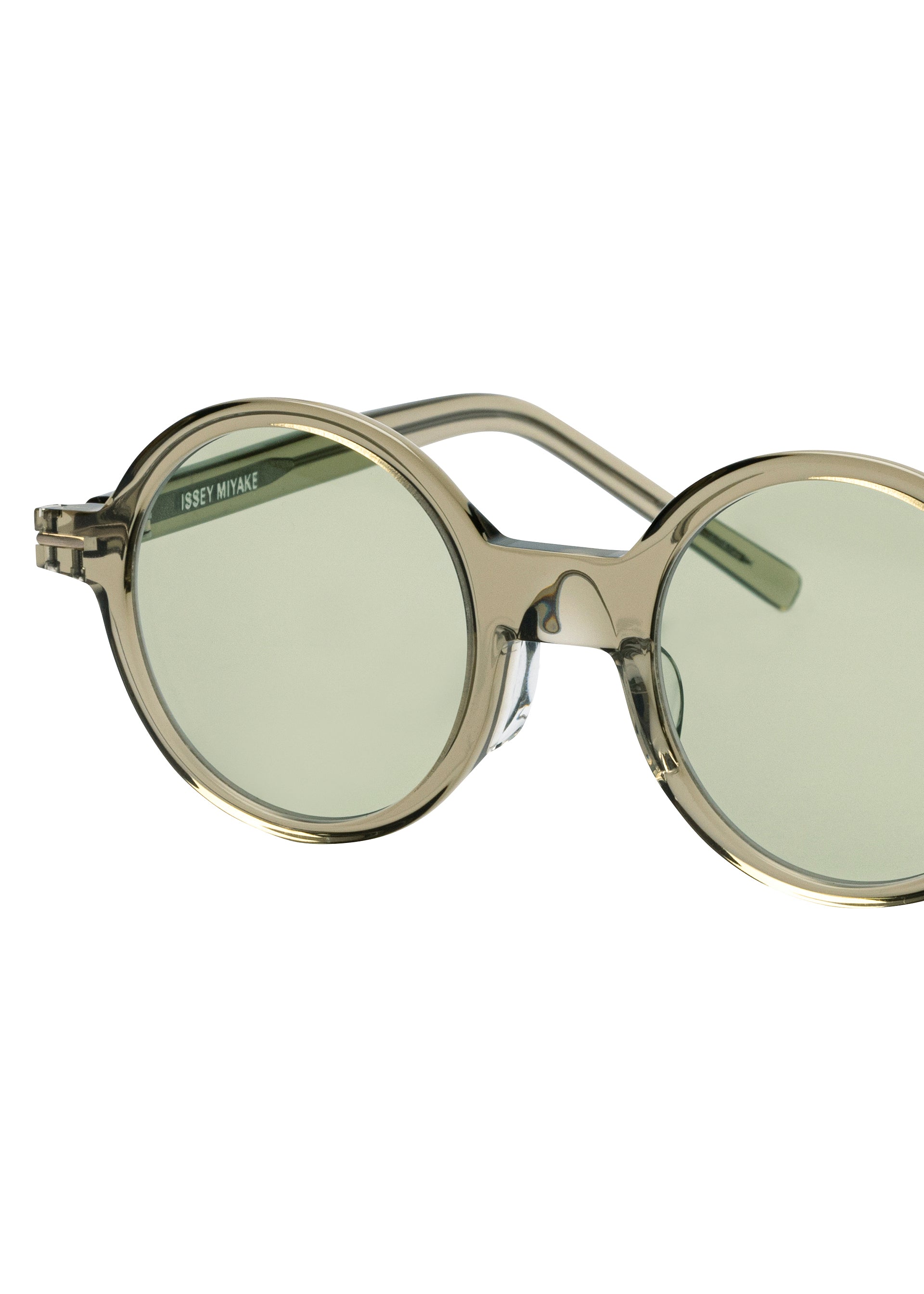 Issey Miyake Geometry-Round brýle khaki zelená skla