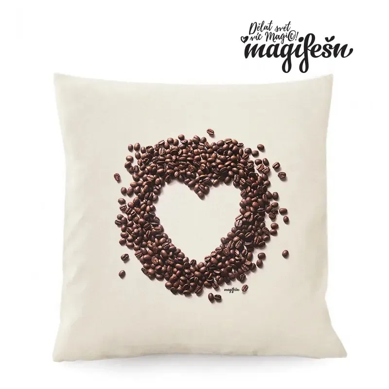 Magifešn Coffeelover Srdcovka povlak 50x50 bavlna