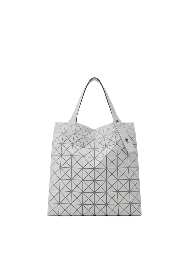 Issey Miyake Prism Plus tote světle šedá skládací