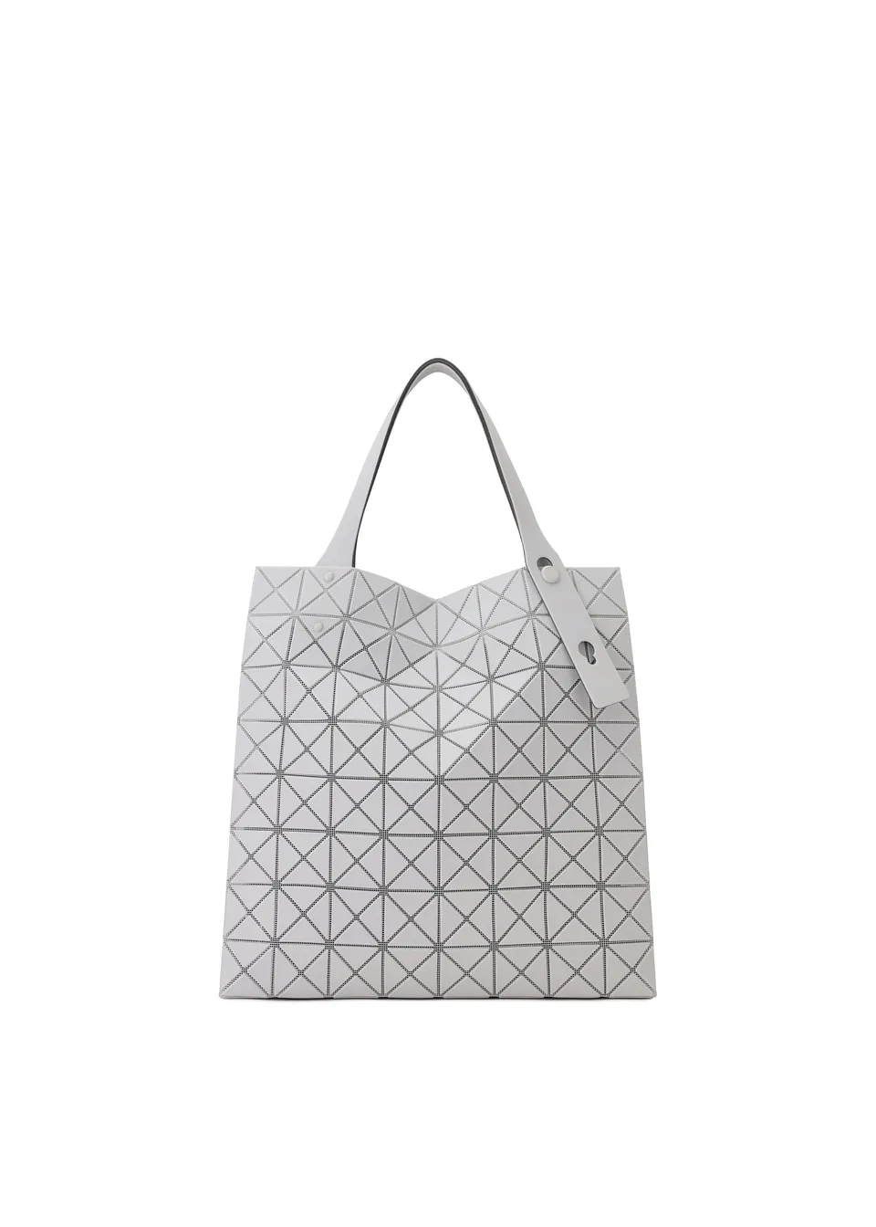 Issey Miyake Prism Plus tote světle šedá skládací